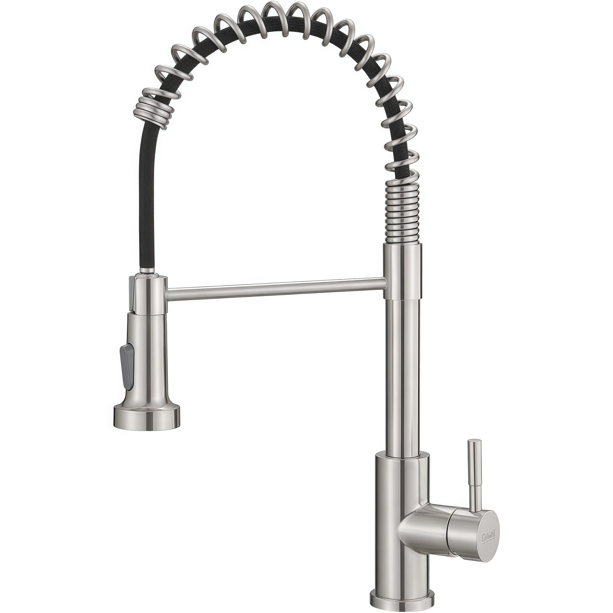 Numhew 18.5in H 1-Handle Pull Down Brushed Nickel Kitchen Faucet
