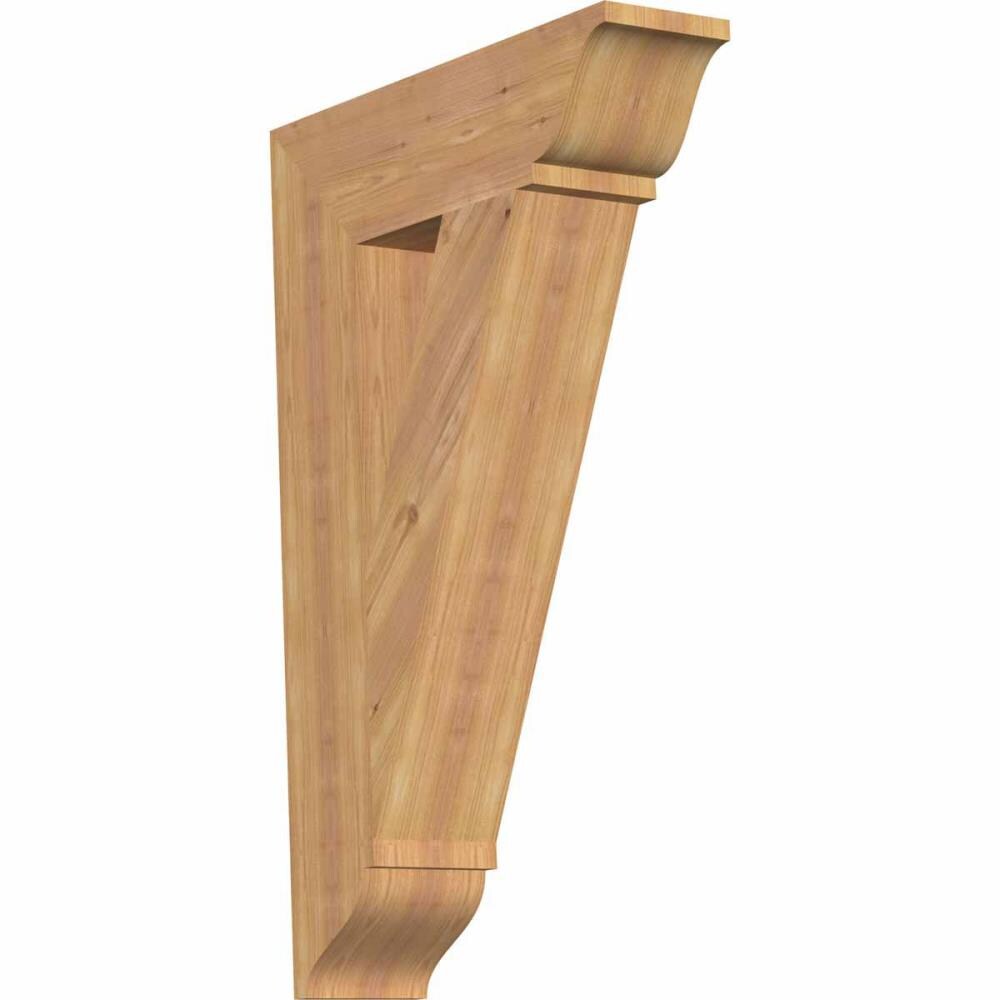 Ekena Millwork BKT06X22X34TRA01SWR Traditional traditional smooth 5-1/2-in x 22-in x 34-in Western red cedar Brown Wood Standard bracket