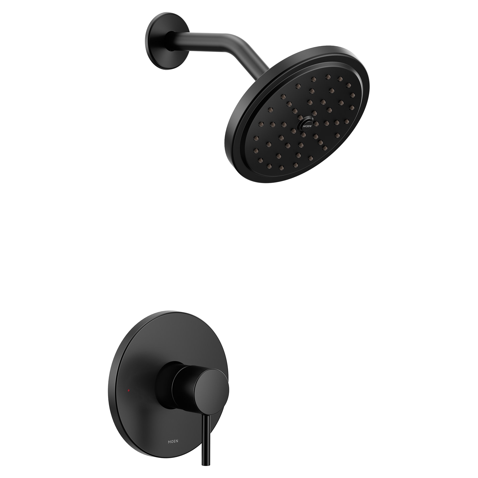 Moen UT3292BL Matte Black 1-handle Single function 7-Inches Round Bathtub and shower Faucet (Valve Not Included)