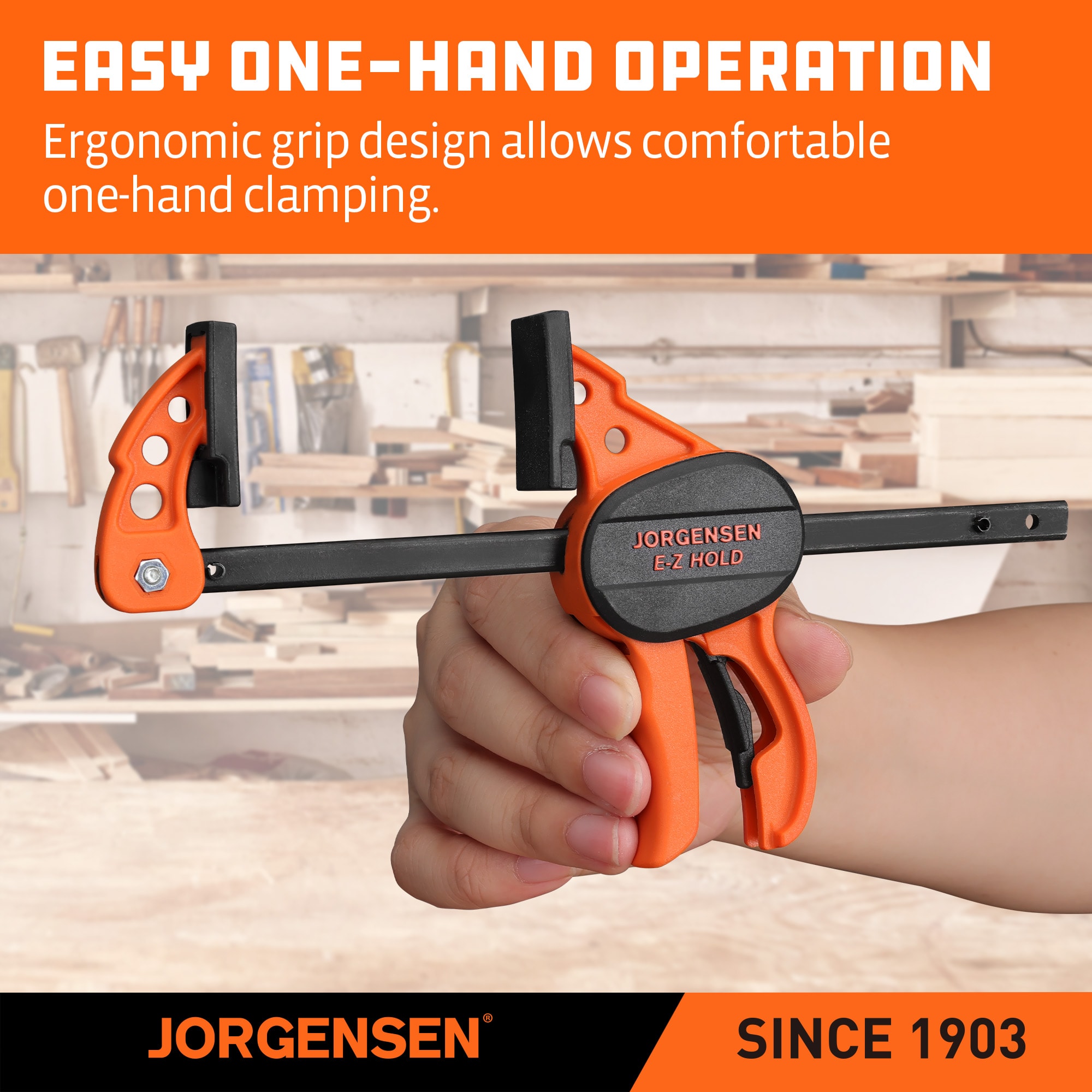 Jorgensen 2-Pack 4-in E-Z Hold 50lb Trigger Clamp 93367 at Lowes.com