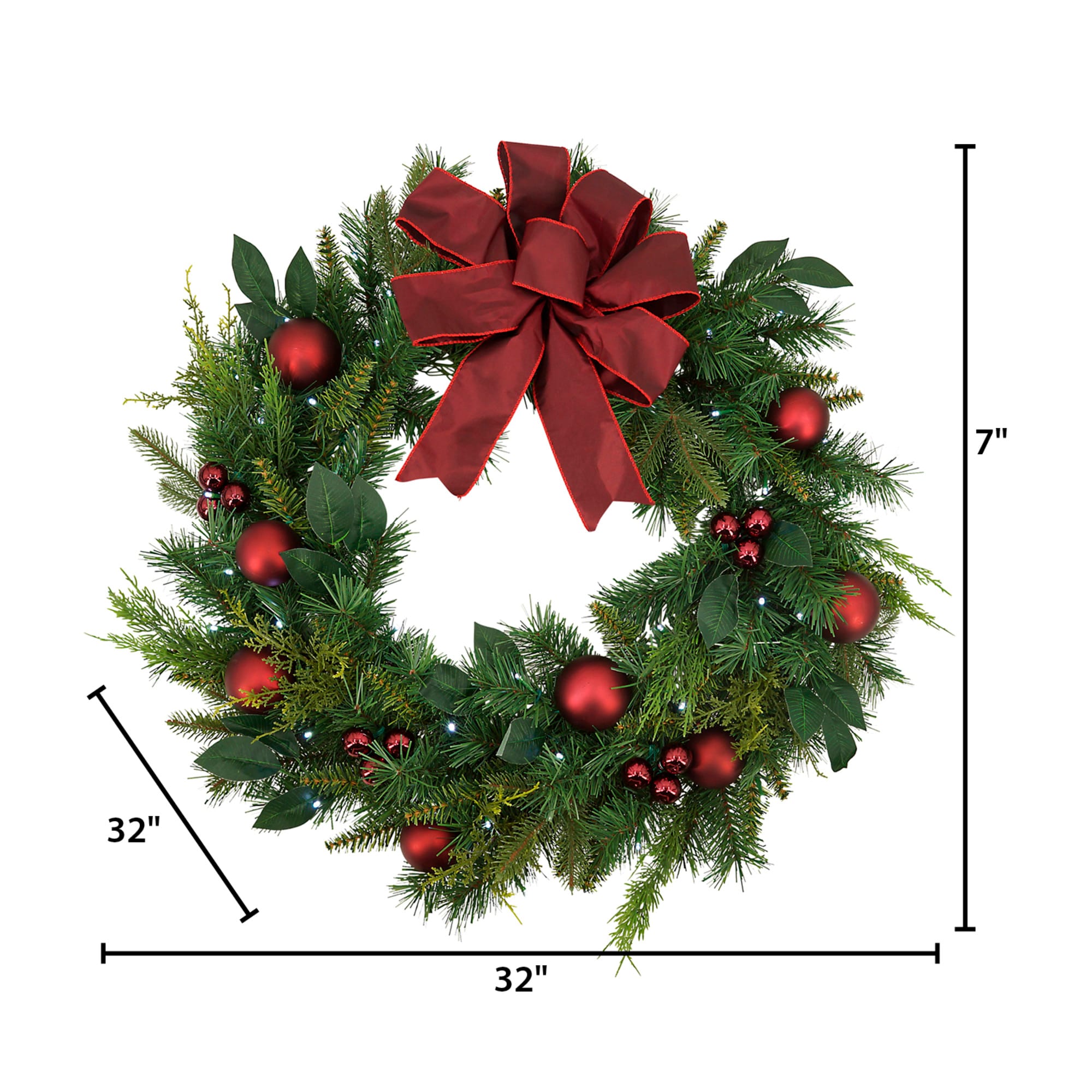 green led wreath lowes