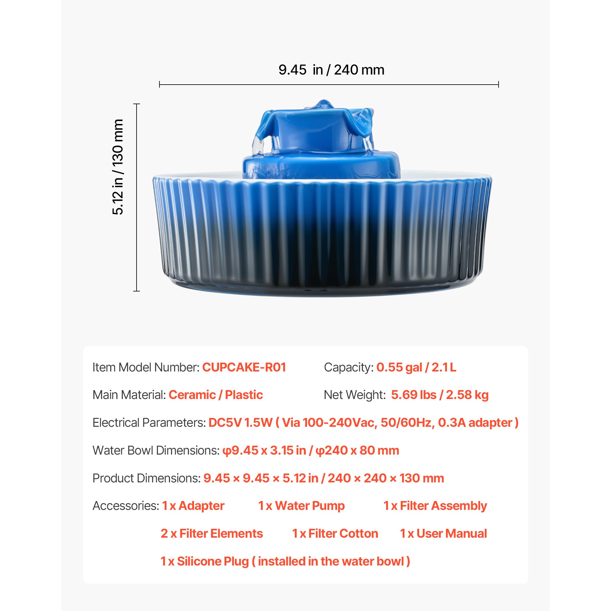VEVOR SCCWYSJTCLS212399V1 Fountains-Waterers - View #7