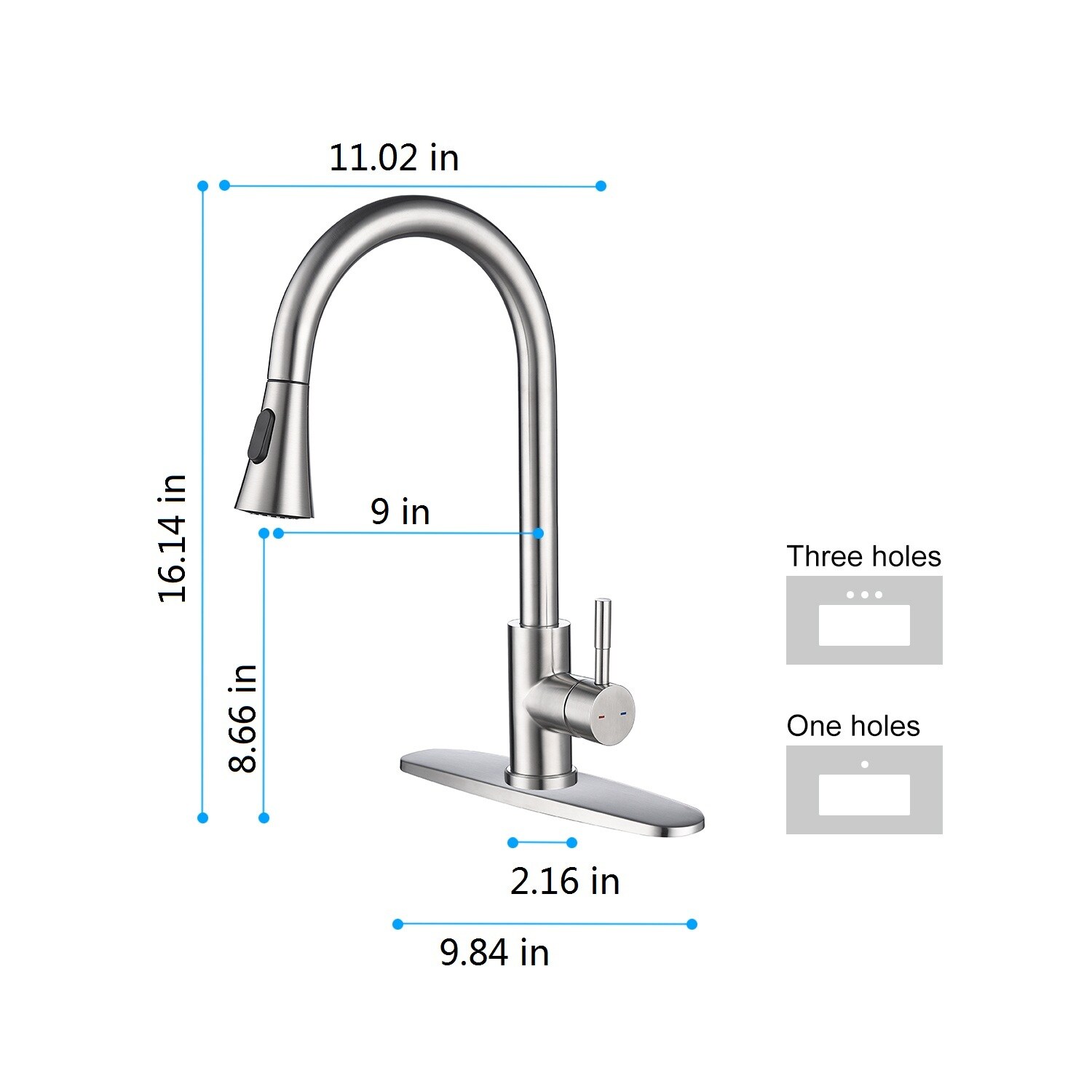 LUXEYARD DS-J-3NS-TH400 Kitchen-Faucets - View #4