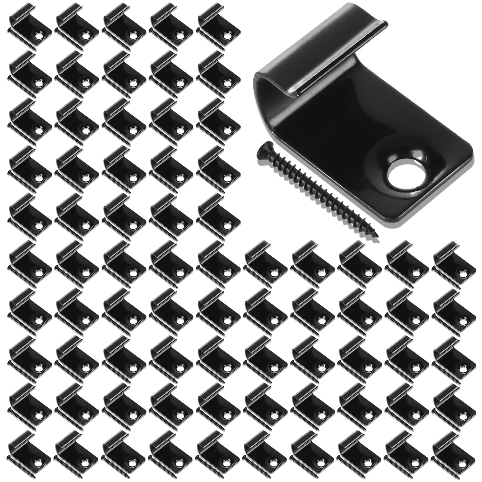 KHKFY  100 Piece Starter Deck Clips Stainless Steel Universal Decking Clips with 100 Torx Screws and 2 Torx Bits for Composite Deck Boards