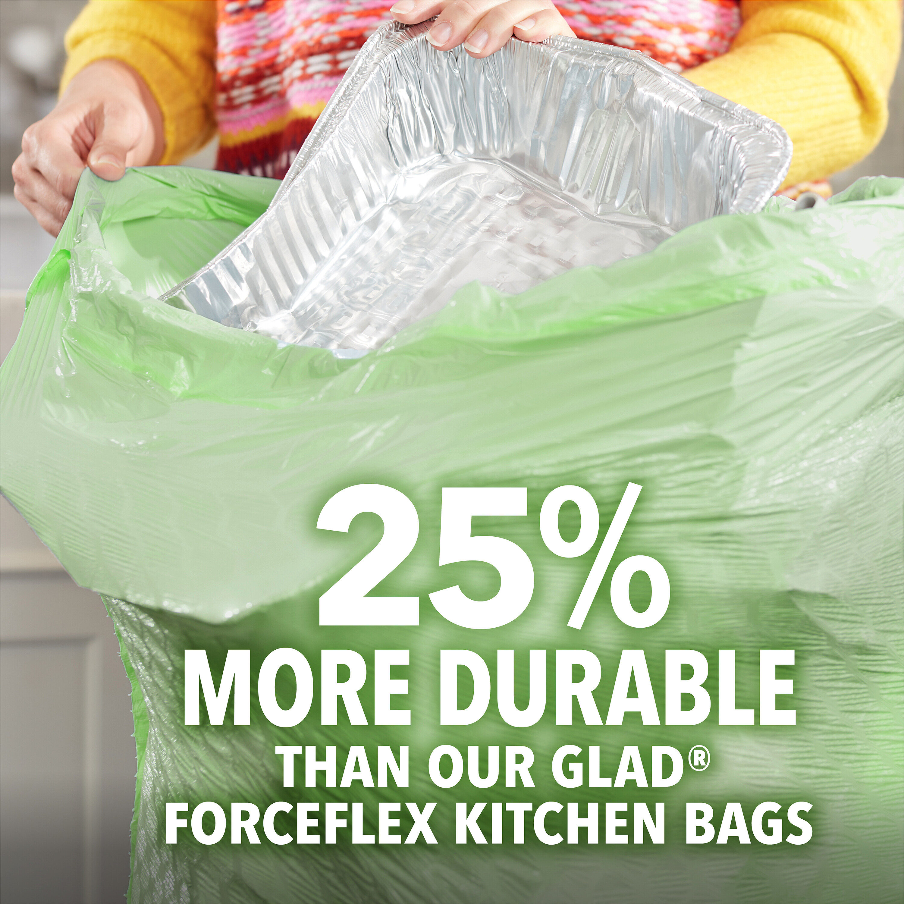 Citron & Lime Scented Green Tall Kitchen ForceFlex MaxStrength™ Trash Bags