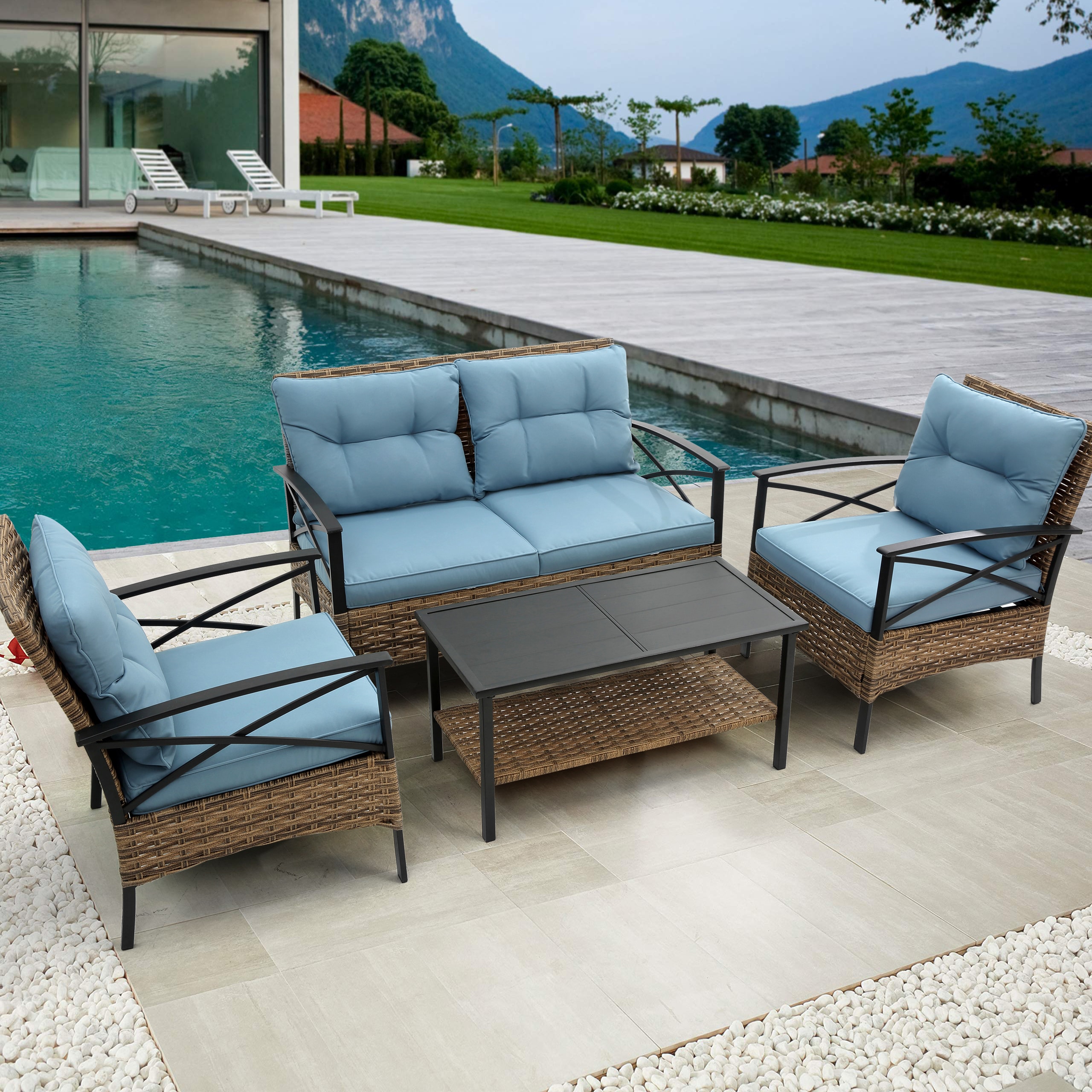 AHIOU HOME ZAAHG-S00033S Patio-Conversation-Sets - View #2