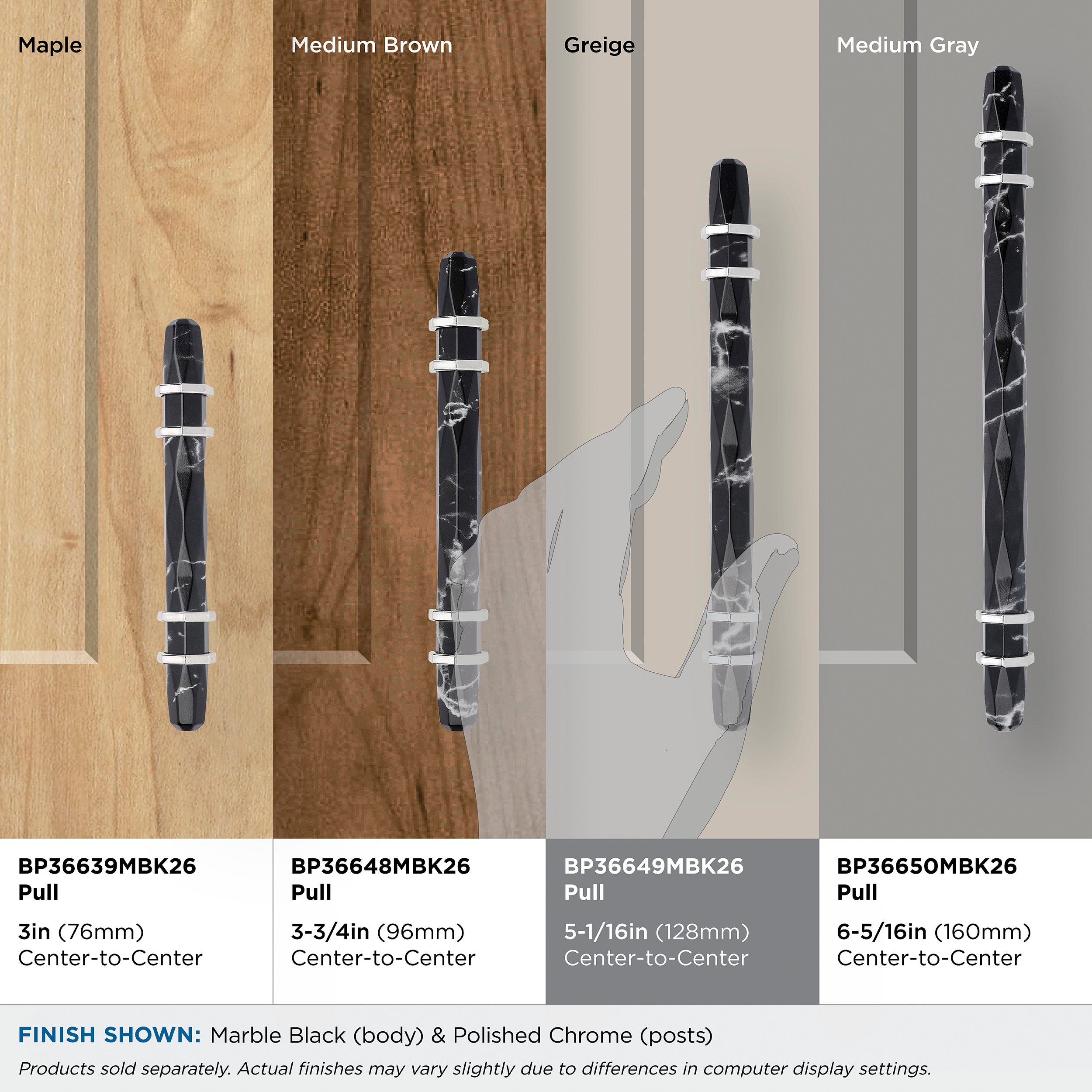 Amerock BP36649MBK26 Cabinet-Pulls - View #4