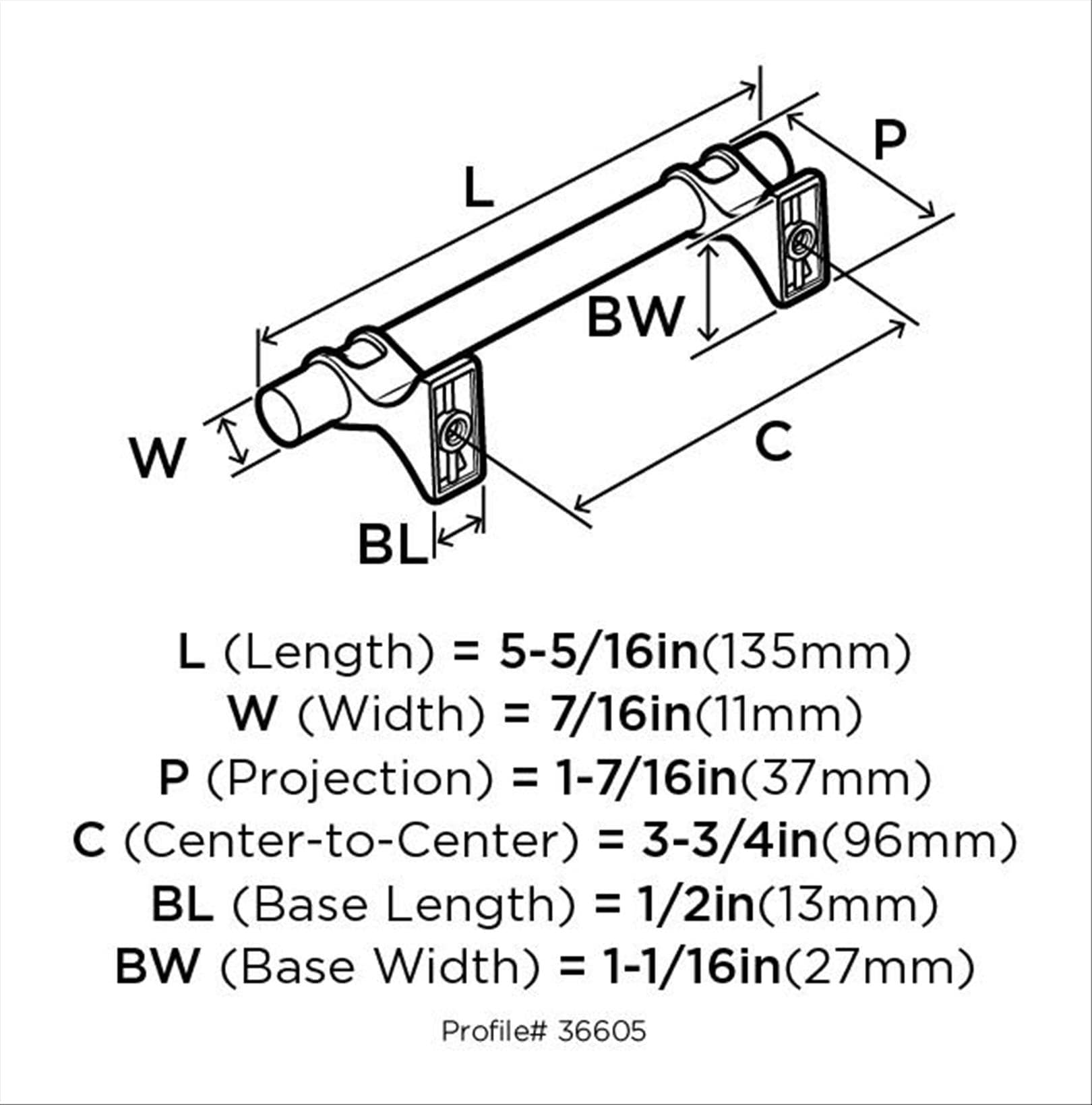 Amerock BP36605ORB Cabinet-Pulls - View #3