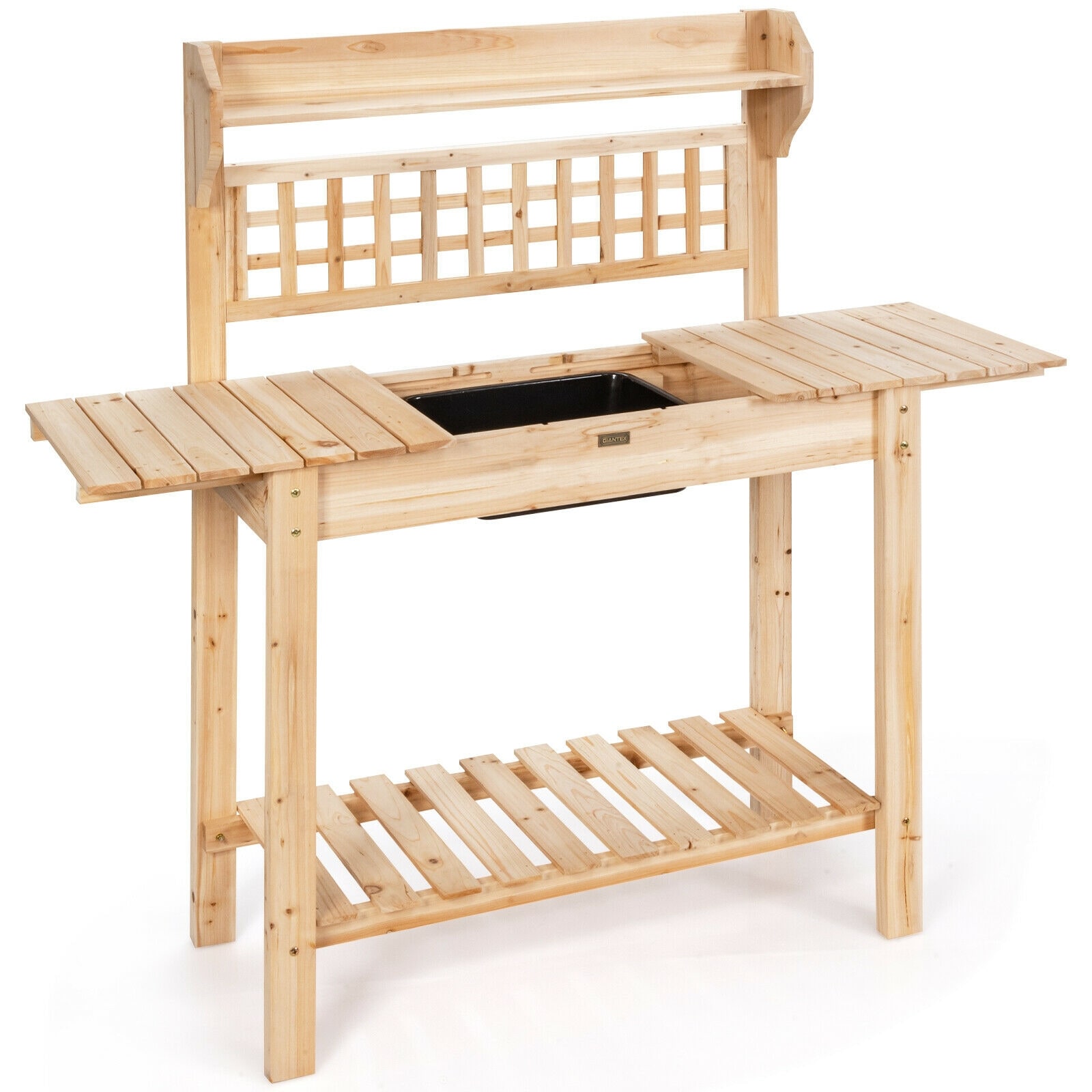 Ayelon OCMP8585 Potting Benches Tables 58-in x 55-in x 18-in Natural Potting Bench