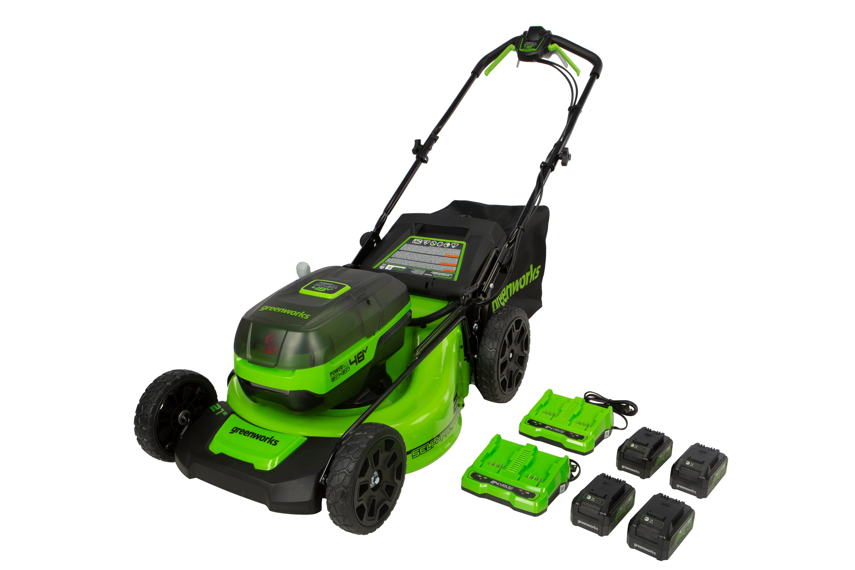 Rent to Own Greenworks Greenworks 40V 21 Brushless Self-Propelled Lawn  Mower, 2 x 4Ah Batteries and Charger Included at Aaron's today!