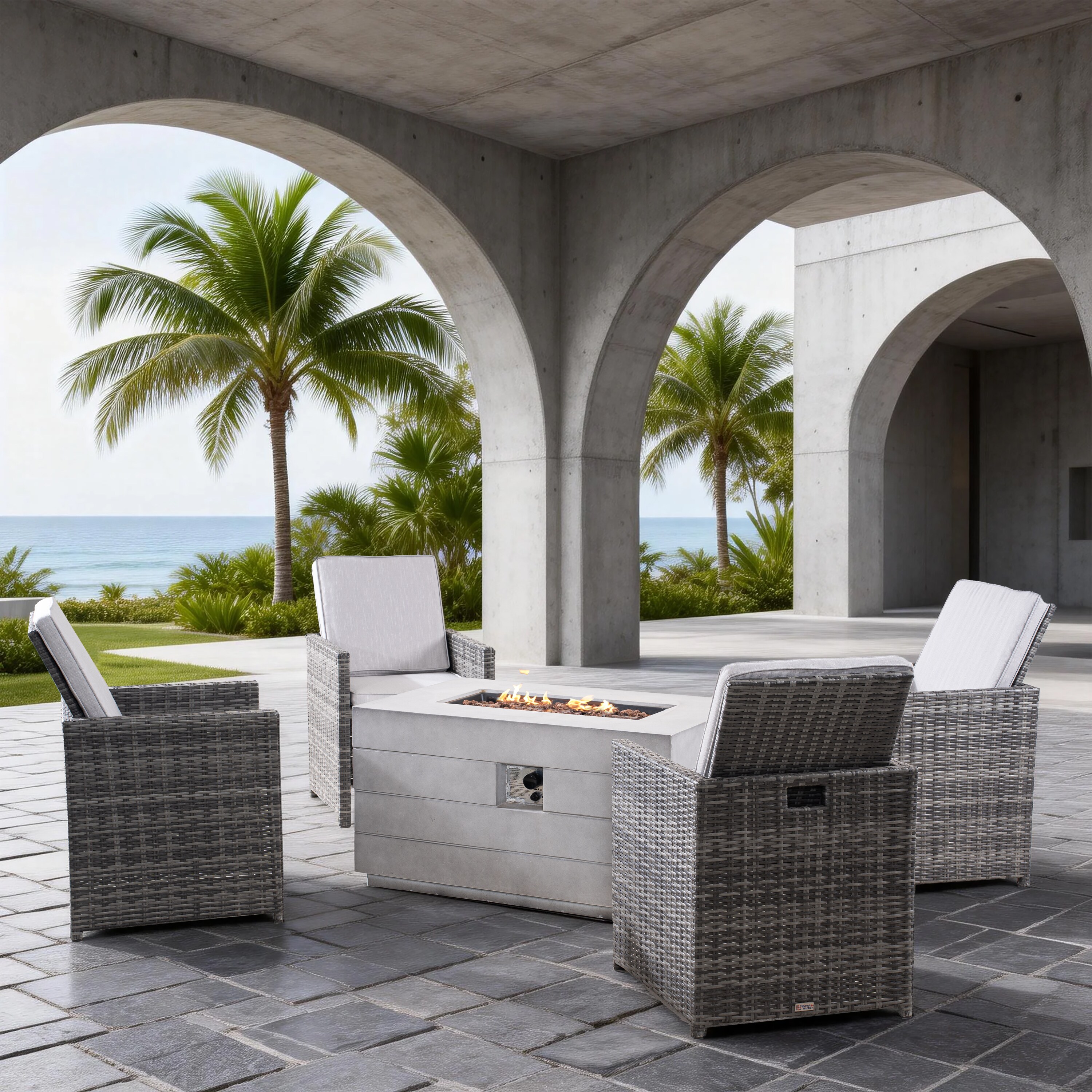 Direct Wicker DWG-21503234-G Patio-Conversation-Sets - View #3