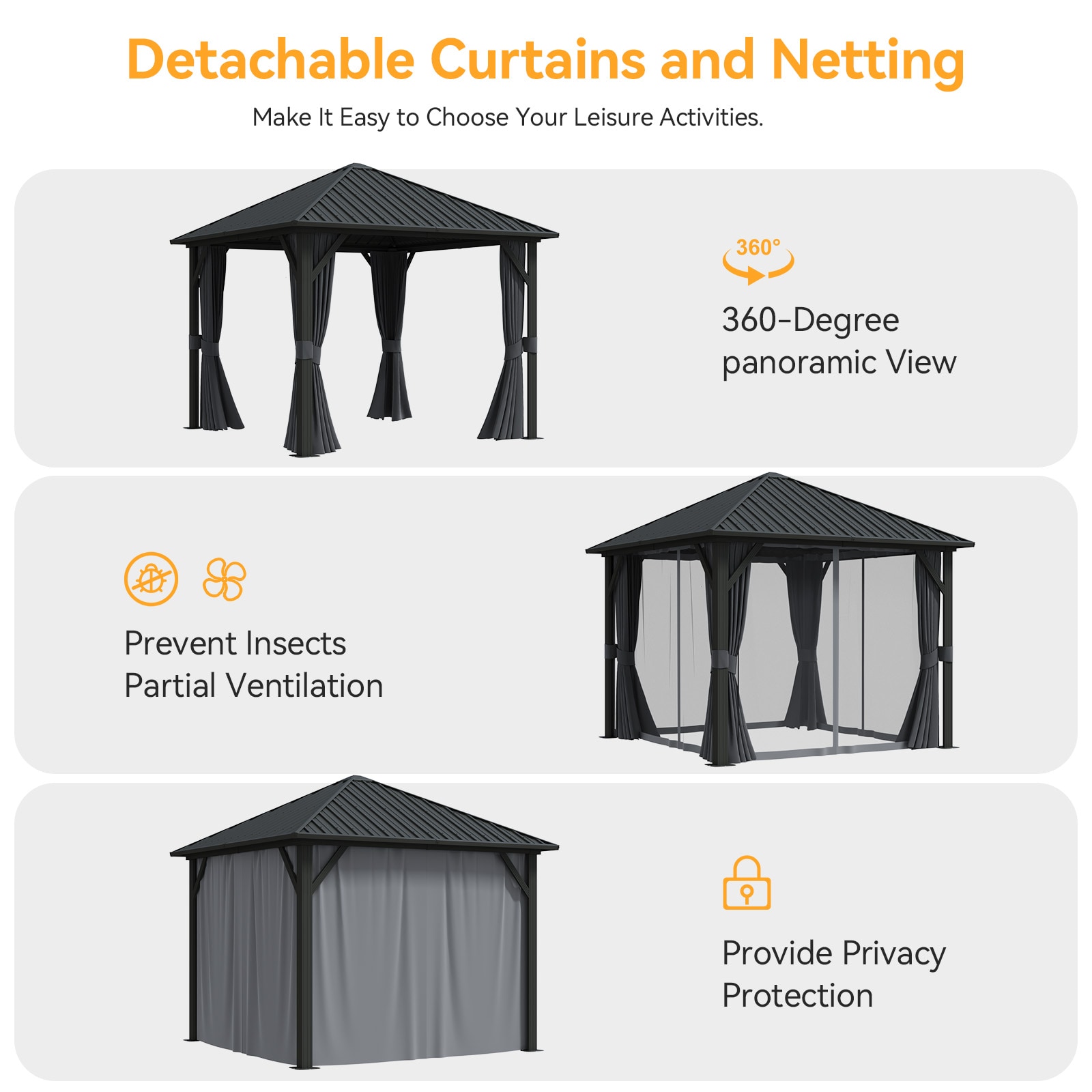 Bapipro BPGB23G30 Wood-Resin-Gazebos - View #4