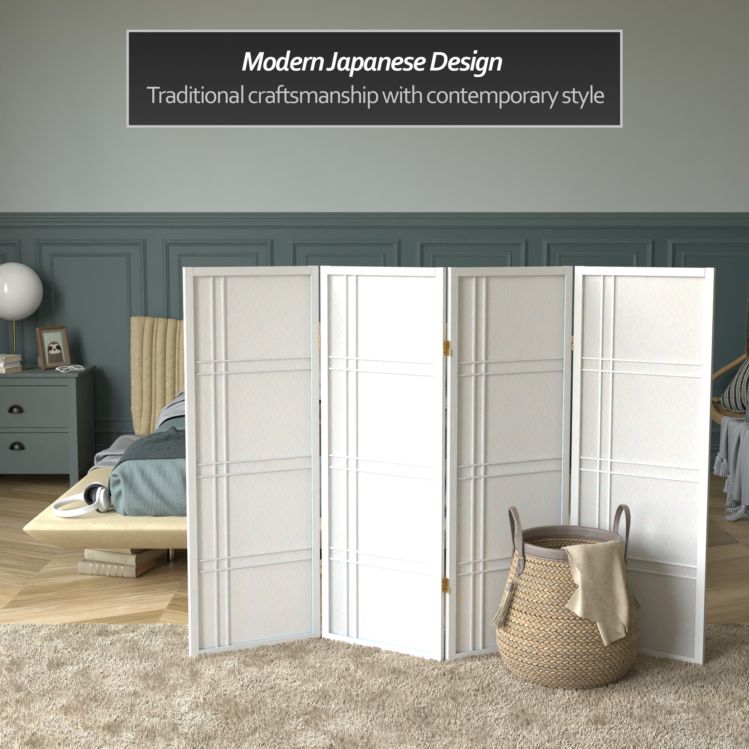 Red Lantern DC48-WHT-4P Indoor-Privacy-Screens - View #6