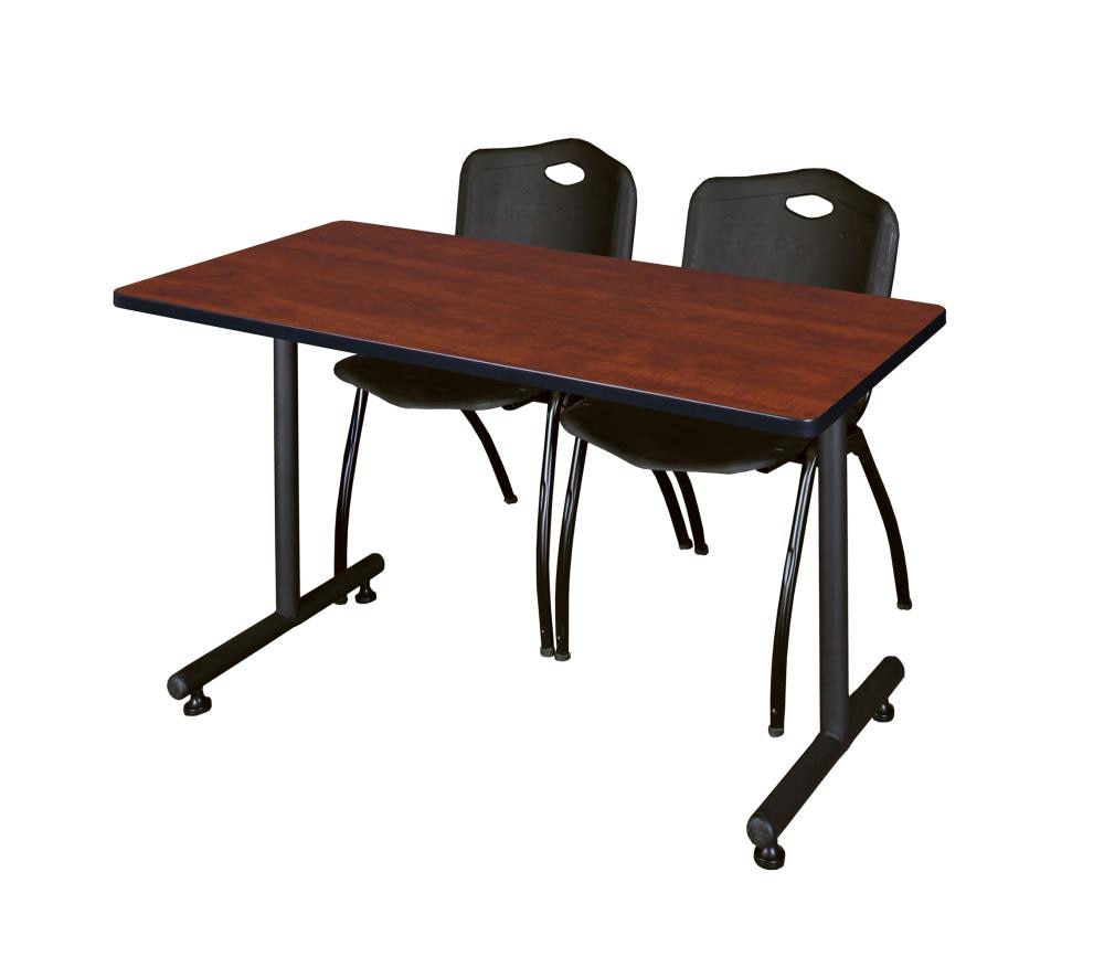 Regency MKTRCT4830CH47BK Training Red 4-Person Training Table (48-in W x 29-in H)