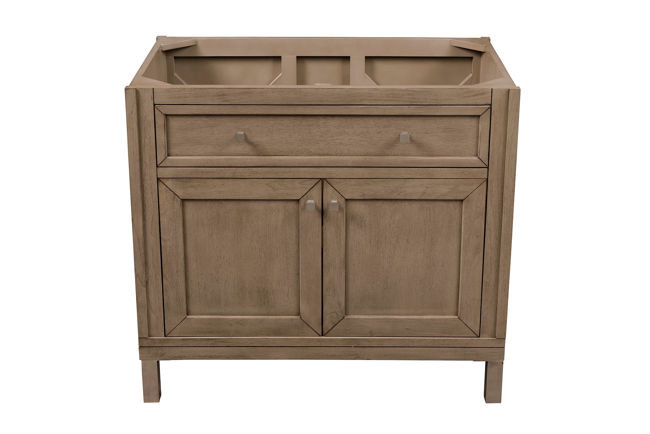 James Martin Vanities 305-V36-WWW Chicago 36-in Whitewashed Walnut Bathroom Vanity Base Cabinet without Top