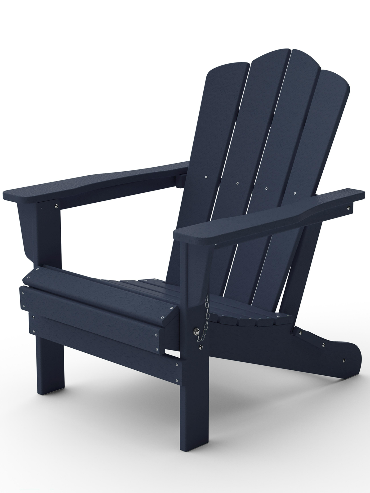 JEAREY Folding Patio Adirondack Chair Stackable Navy Hdpe Frame ...