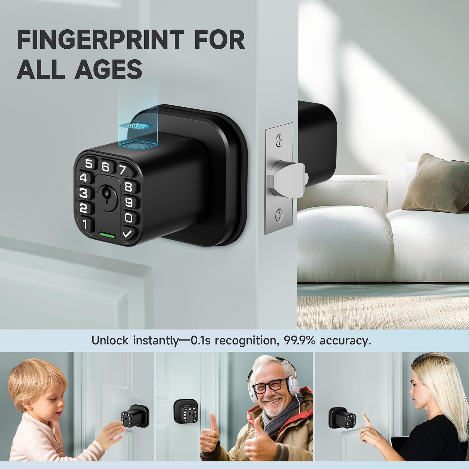 Adrinfly LAD0509M26 Electronic-Door-Locks - View #3