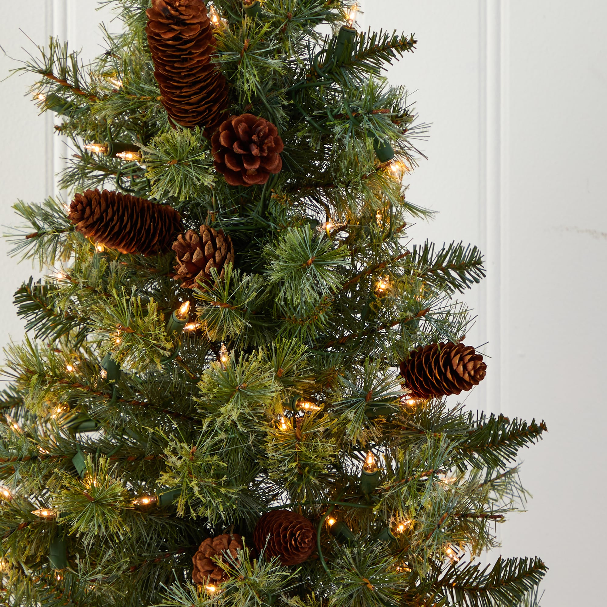3ft White Pine Pre-Lit Artificial Christmas Tree with Clear Lights