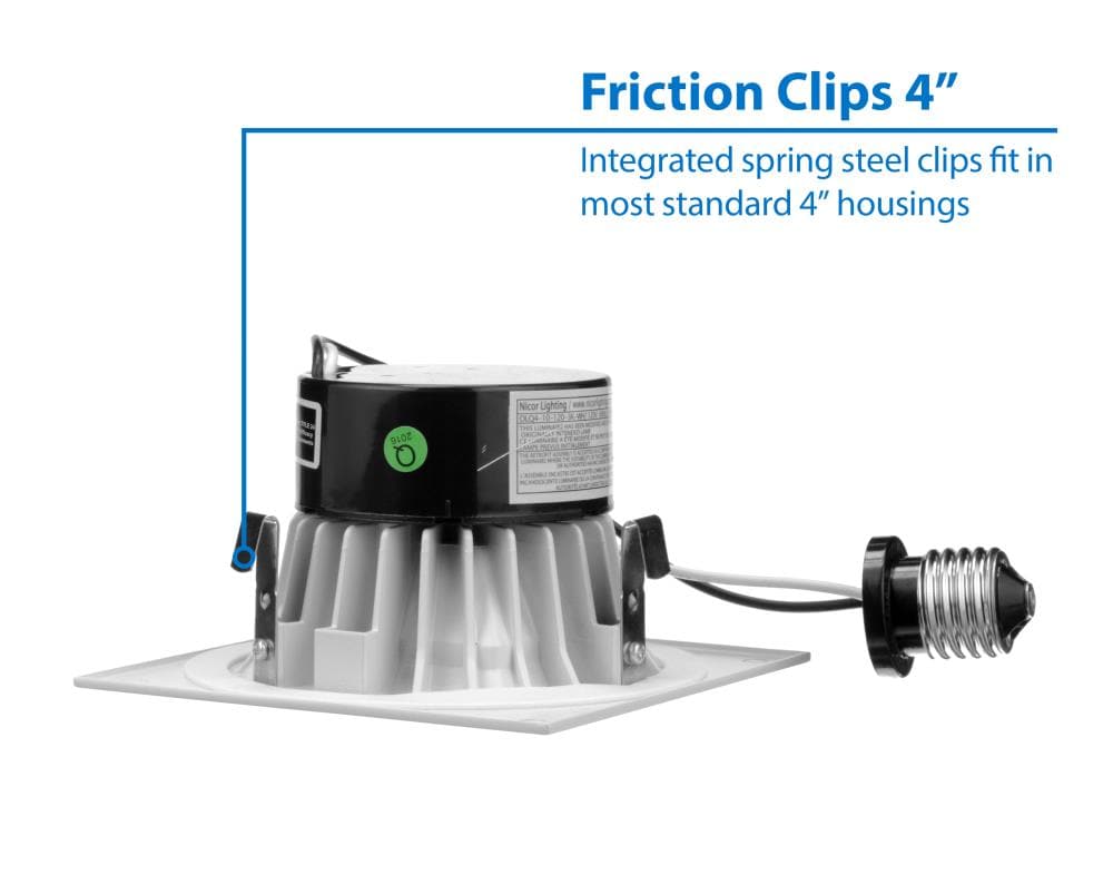 Nicor Lighting DLQ4-10-120-4K-WH Led-Retrofit-Downlight - View #3