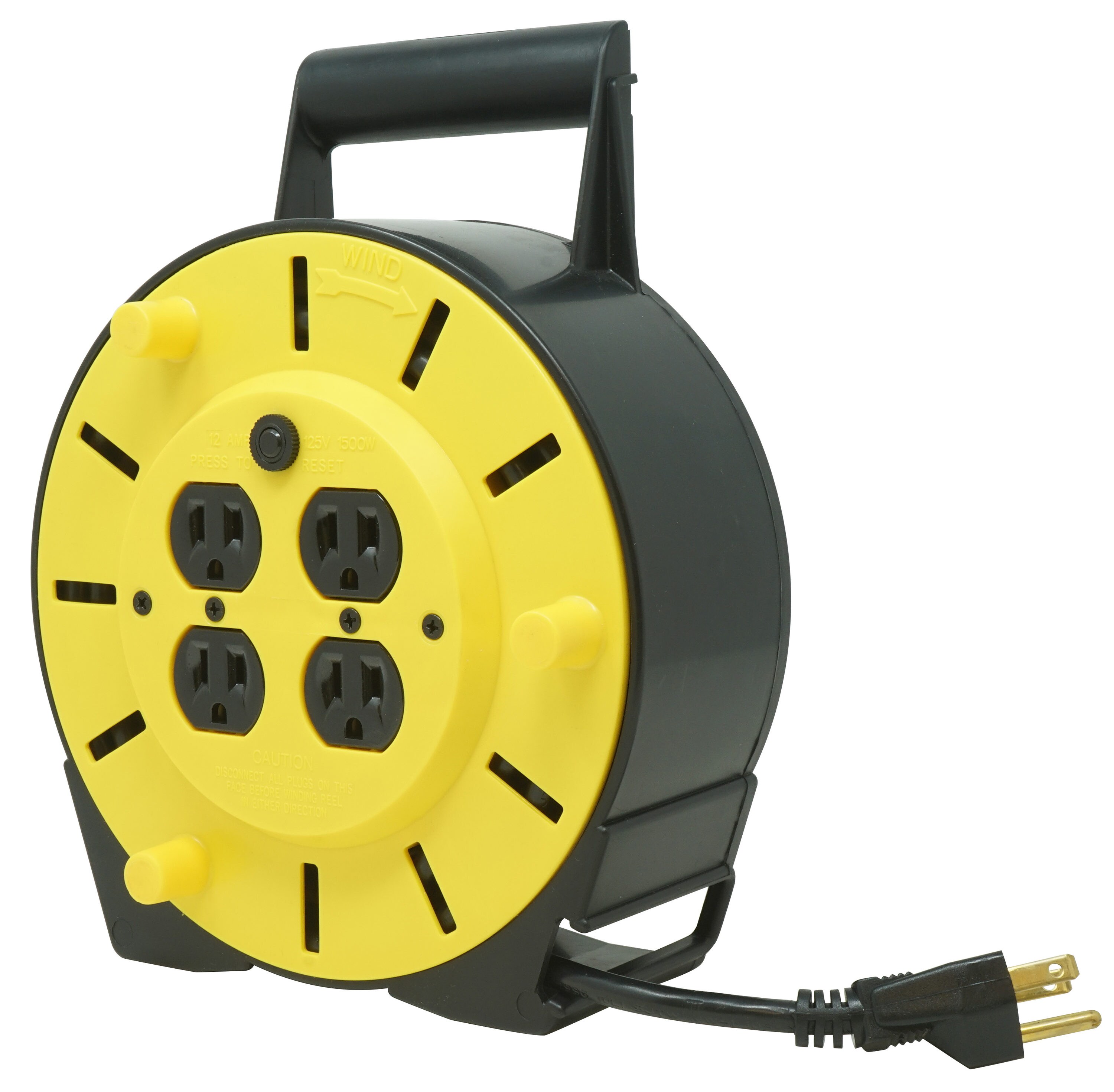 Southwire Woods 25-ft 16/3 Multi- Outlet (4) Extension Cord Reel Power  Station in the Extension Cord Accessories department at