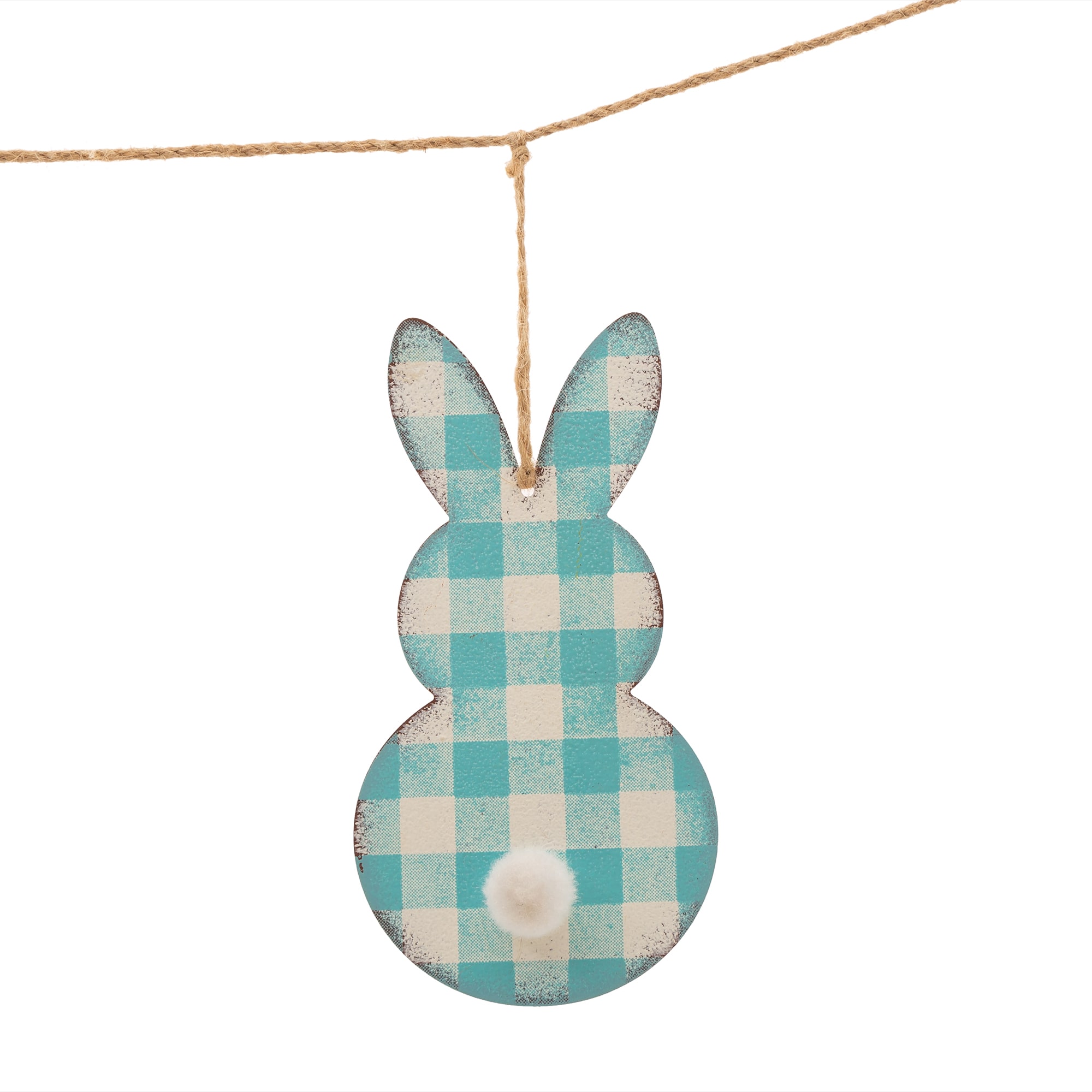 Glitzhome Easter Bunny Garland for Indoor Use - 71.65-in Long, Wood ...