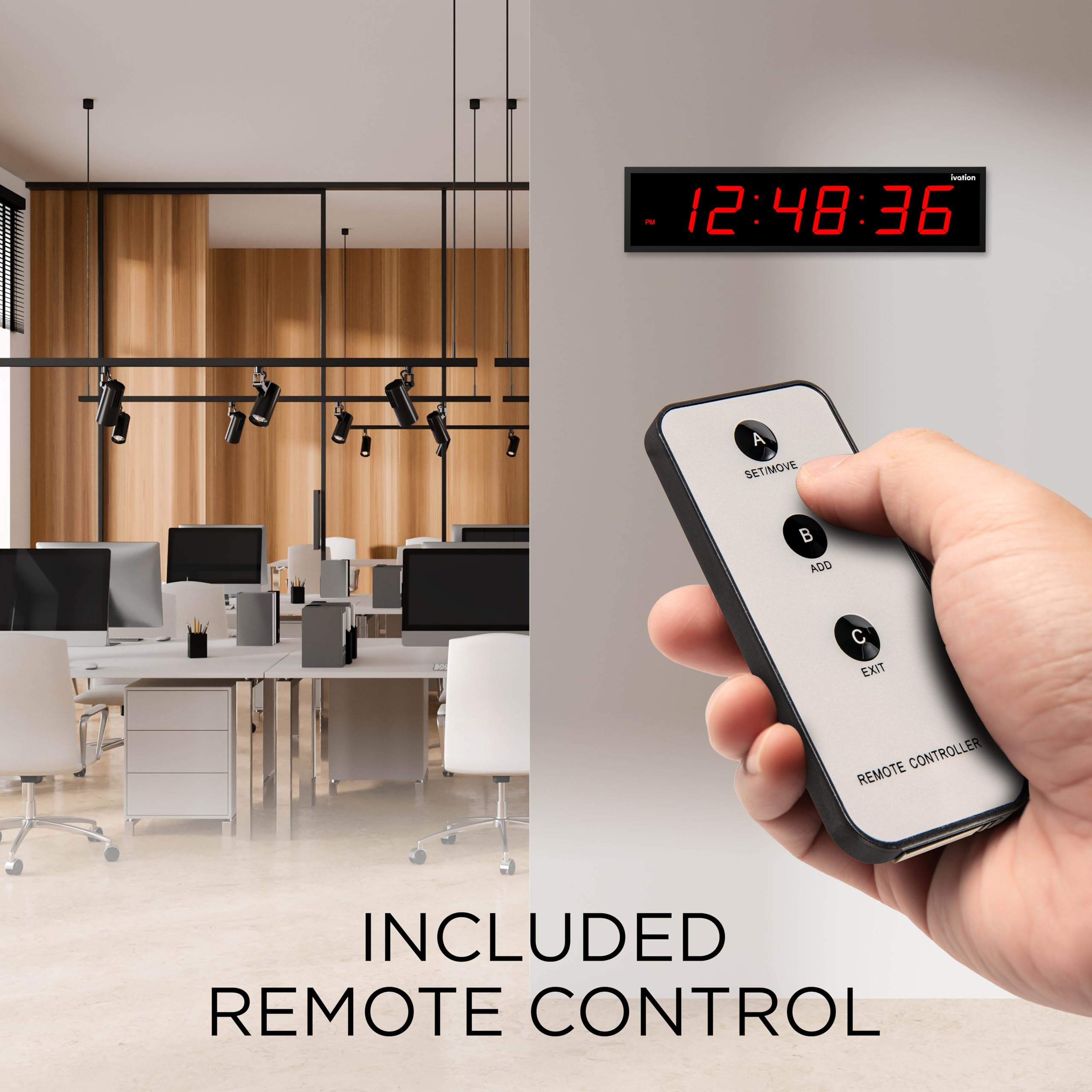 Ivation JID0130RED Indoor-Outdoor-Clocks - View #7