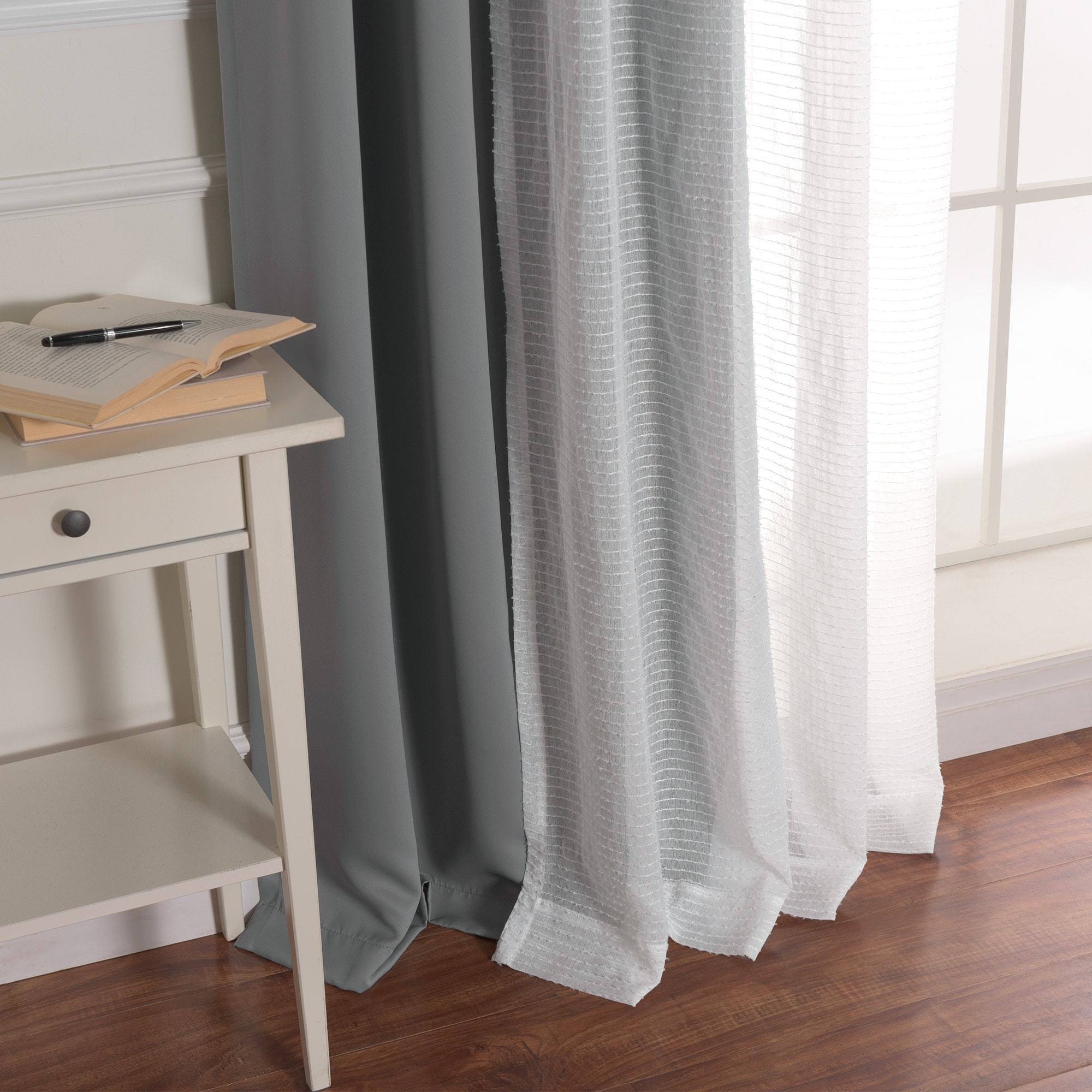 Best Home Fashion MM-STRIPE-96-GREY curtains - View #5