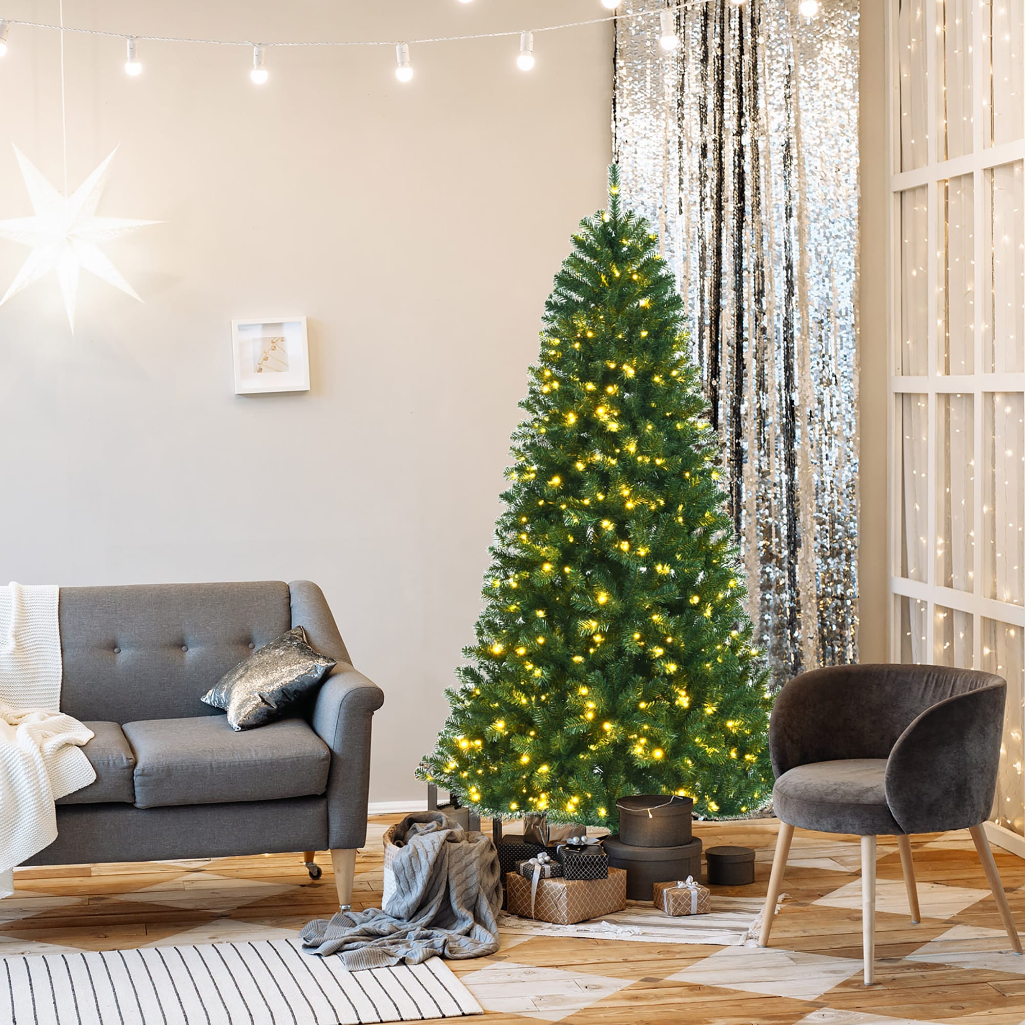 Costway CSHY000434 Artificial-Christmas-Trees - View #2