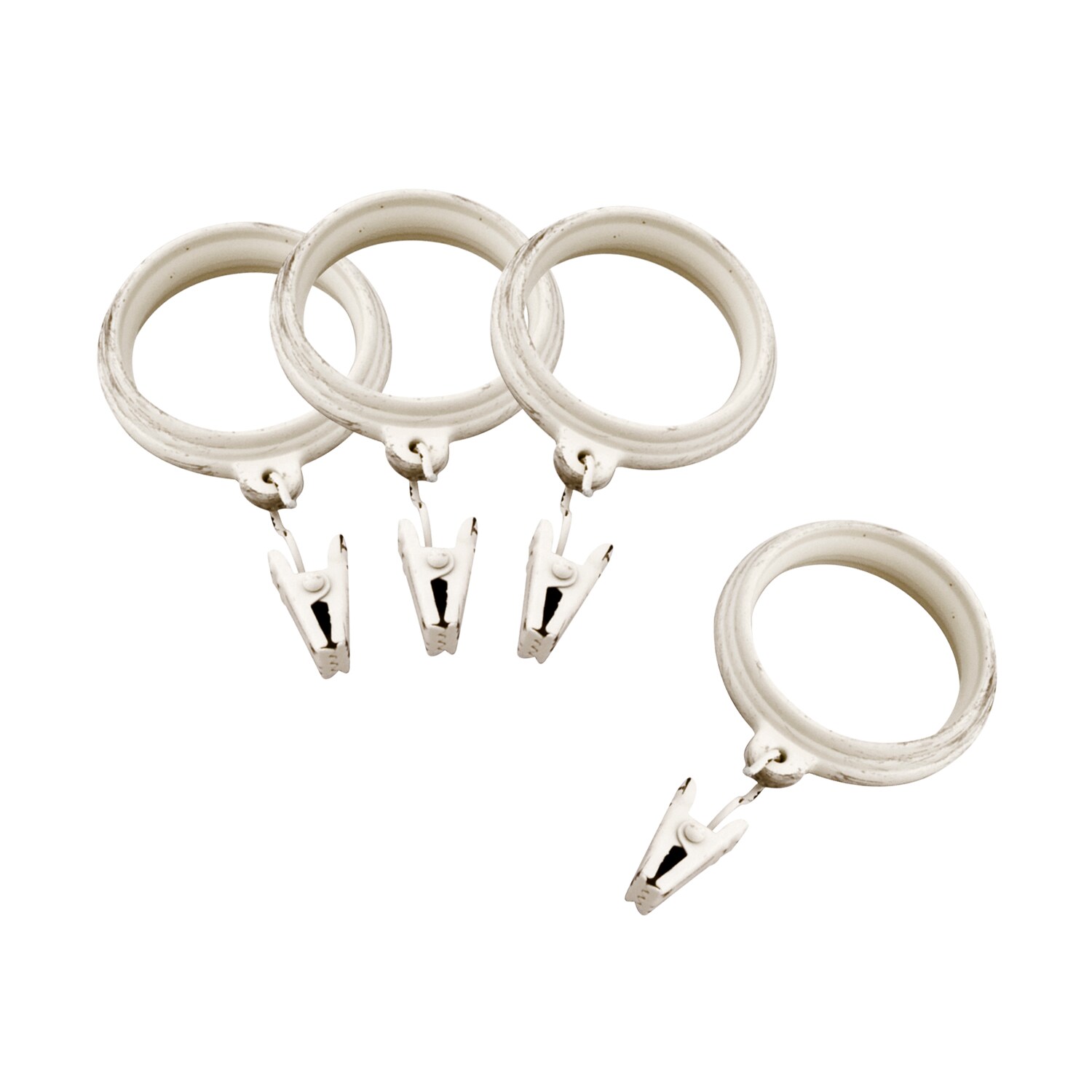 allen + roth 7-Pack Tobacco Wood Curtain Ring with Clip in the Curtain Rings  department at