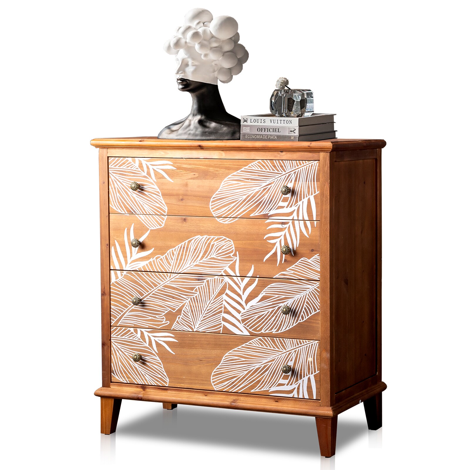 Outopee LO1G52004622 Brown 4 -Drawer Standard dresser