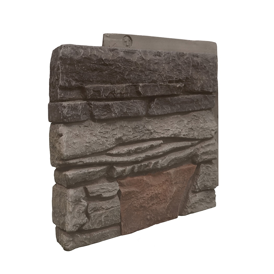 GenStone G2SSKICPL Stacked Stone Corner Panel Left 0.98 Square feet Kenai Faux stone veneer