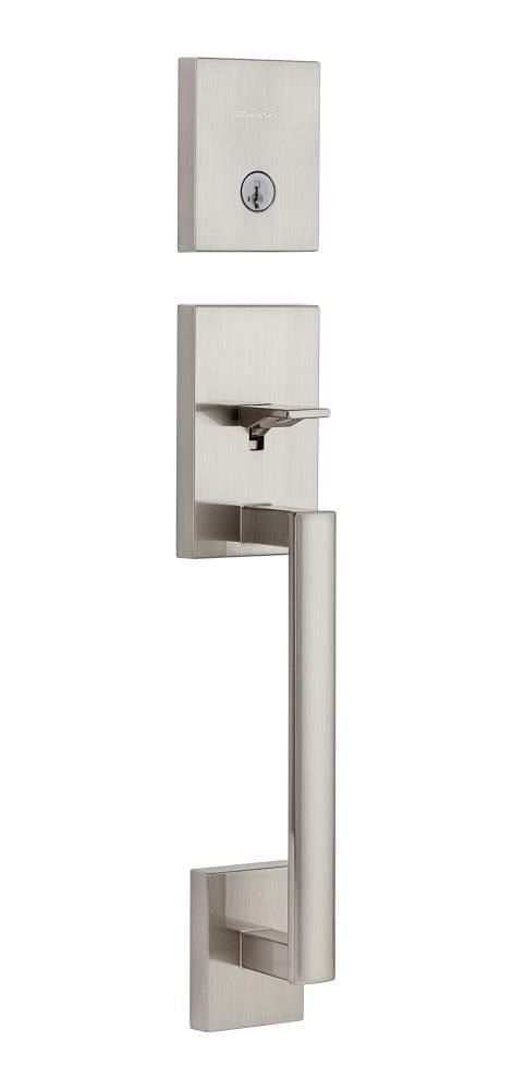 Kwikset 818SCELIP-15S Signature Series Satin Nickel Single-Cylinder Deadbolt Entry Door Exterior Handle Smartkey