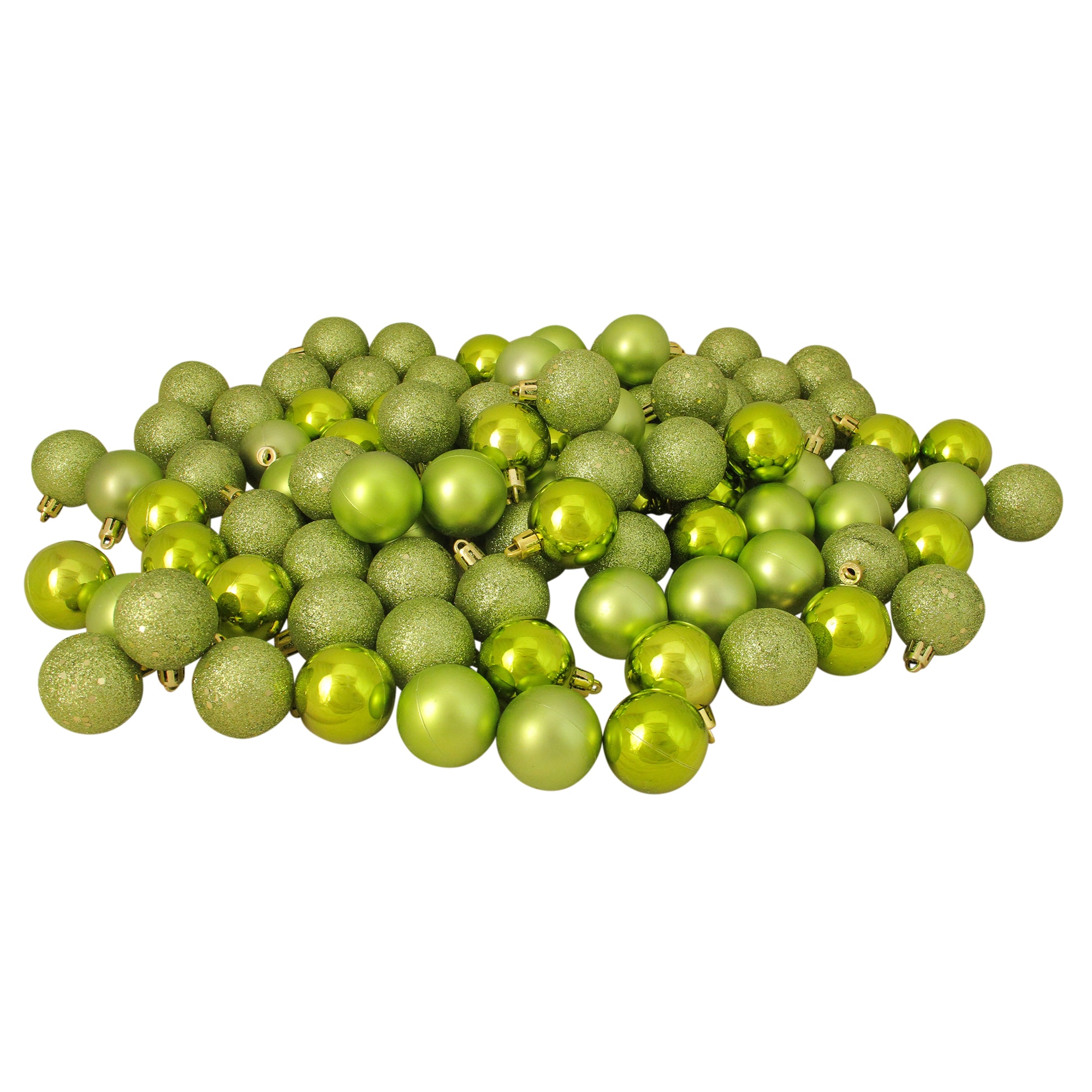 Northlight 31754428 96 -Pack Green Ball Standard Indoor Ornament set Shatterproof