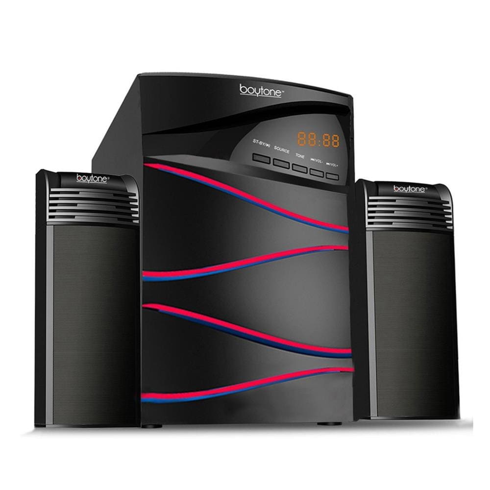 Boytone 849109678M 2-Speaker 50-Watt Black 2.1 Home Theater Speaker System