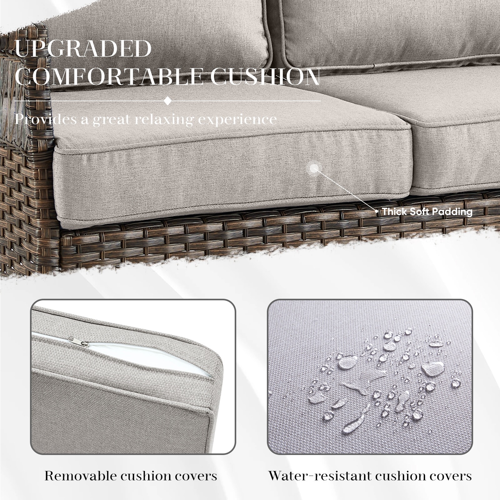 Pocassy PJSLBR13-2 Patio-Sofas-Daybeds - View #5