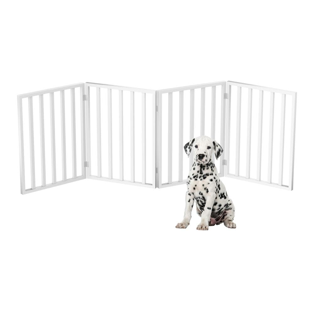 PETMAKER 24-in H Freestanding Expandable White Wood Pet Gate in the Pet ...