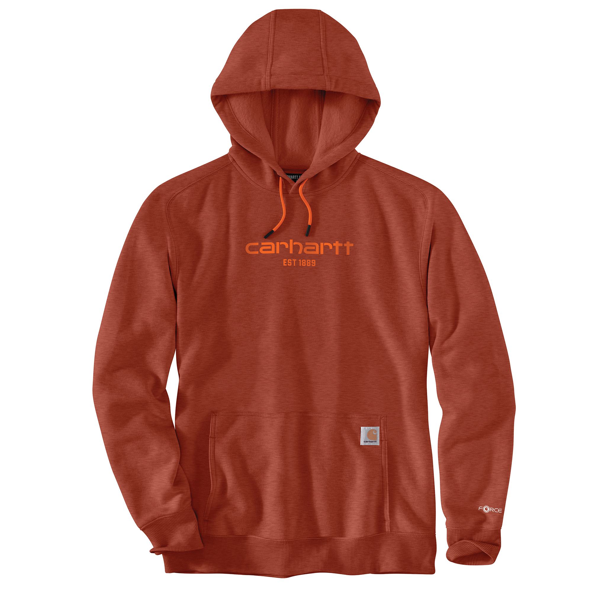 Carhartt 106655-RB6MREG Men's Red Fleece Long sleeve Graphic Sweatshirt ( Medium )