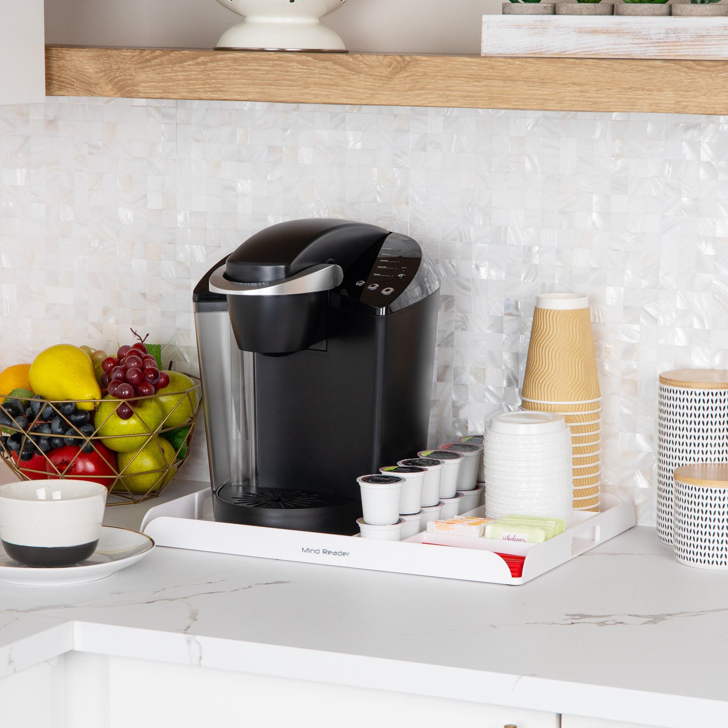 Mind Reader KEUTRAY-WHT Coffee-Beverage-Organizers - View #2