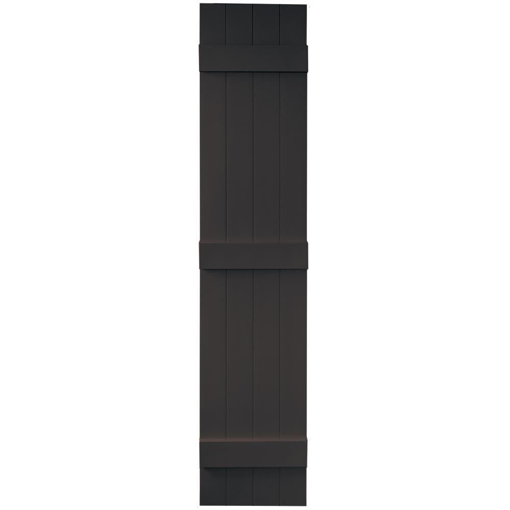 Vantage 8214067046 2-Pack 13.875-in W x 66.875-in H Chocolate Brown Board and Batten Exterior Shutters