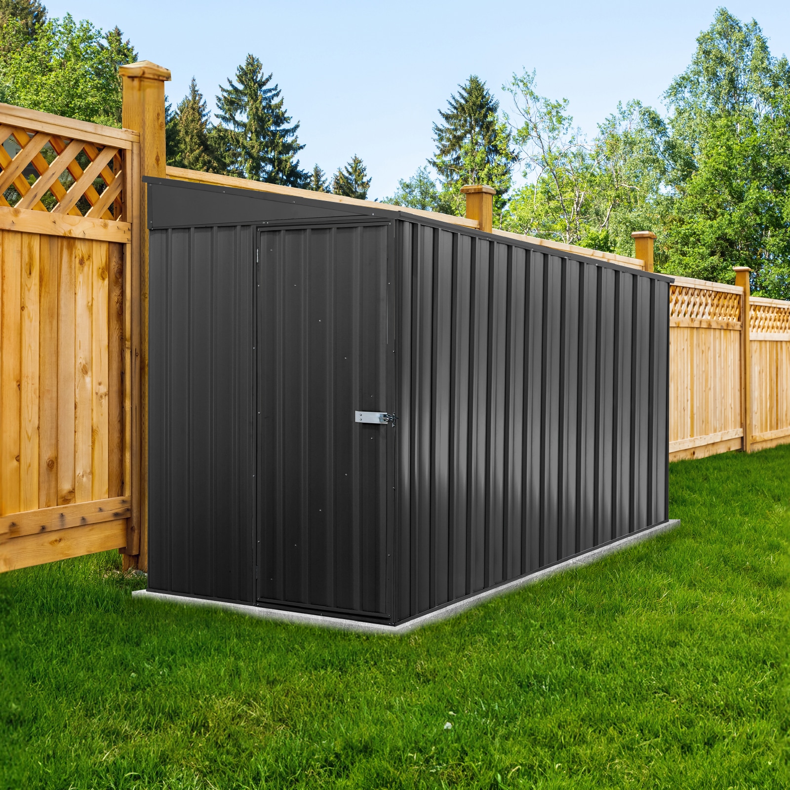 Durango 5' x 10' Gray Metal Bike Shed Kit