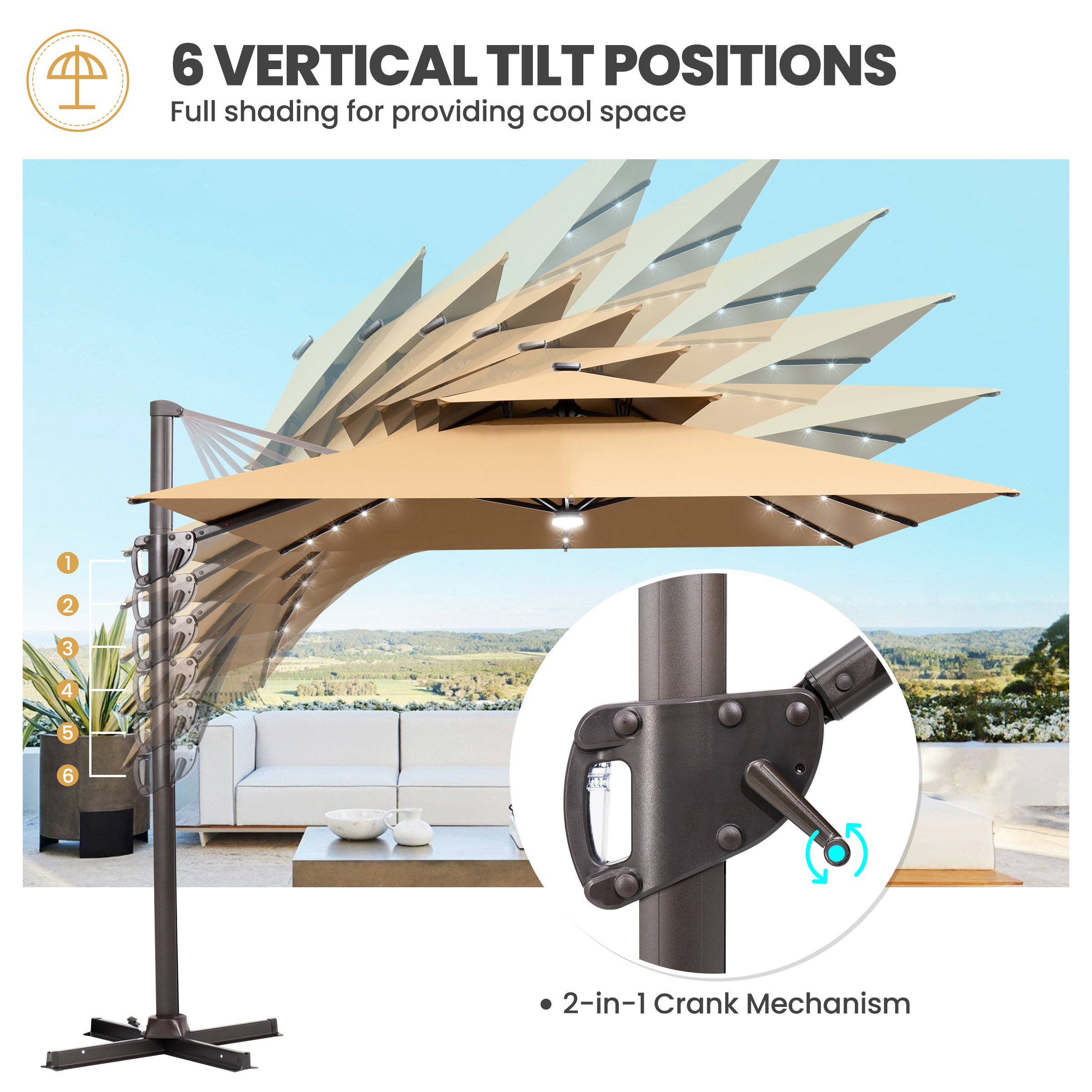 Crestlive Products CL-PU060TAN-UB008BLK Umbrellas-2 - View #6