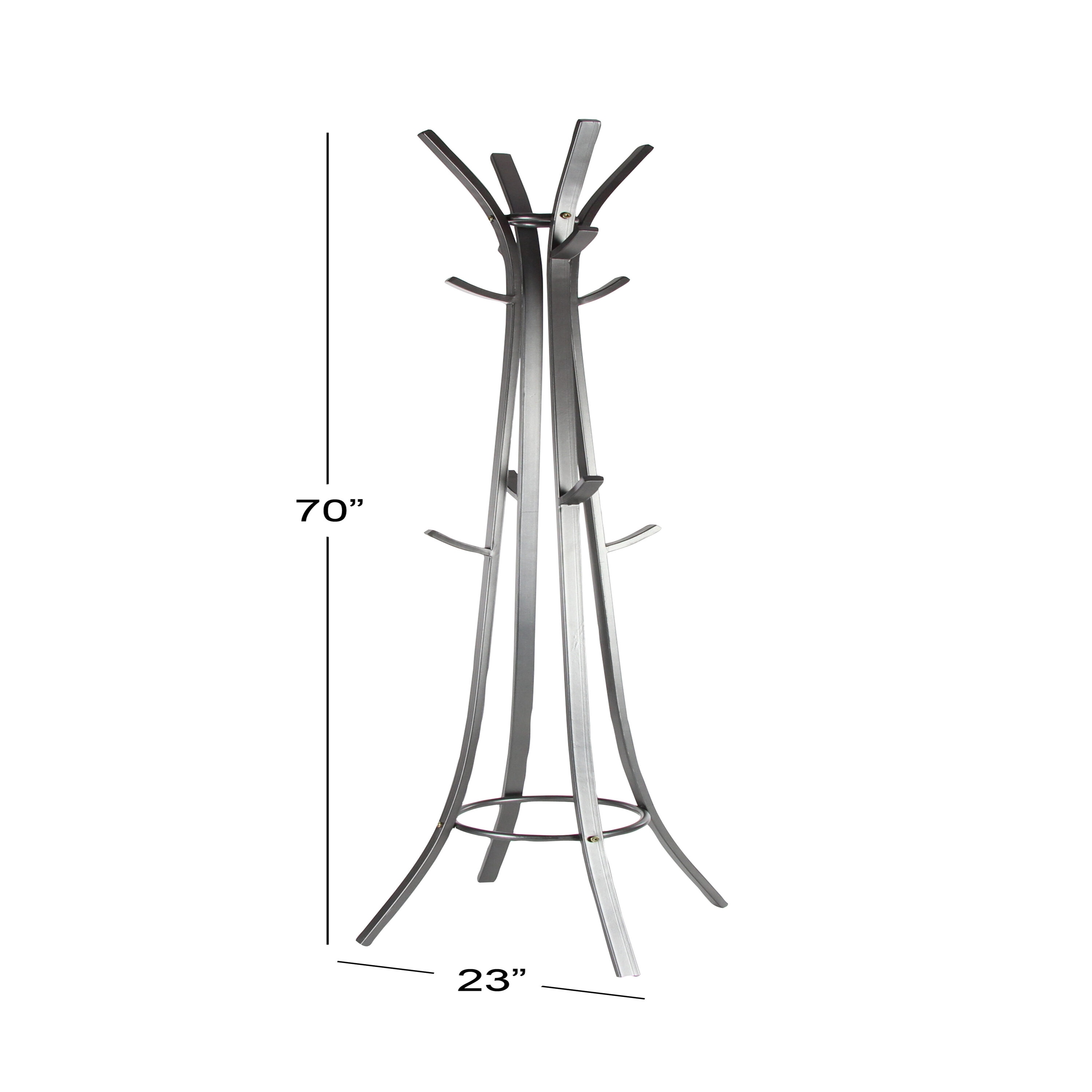 Litton Lane White Metal Tall Adjustable Minimalist Display Stand