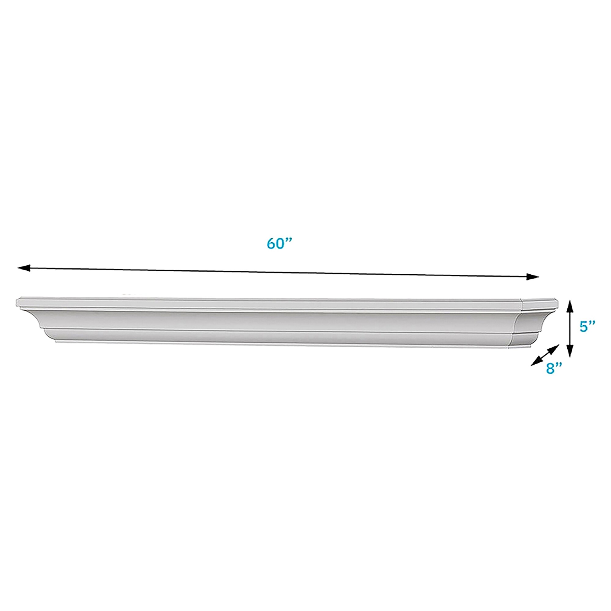 Mantels Direct COLTON-60-WP Mantel-Shelves - View #10