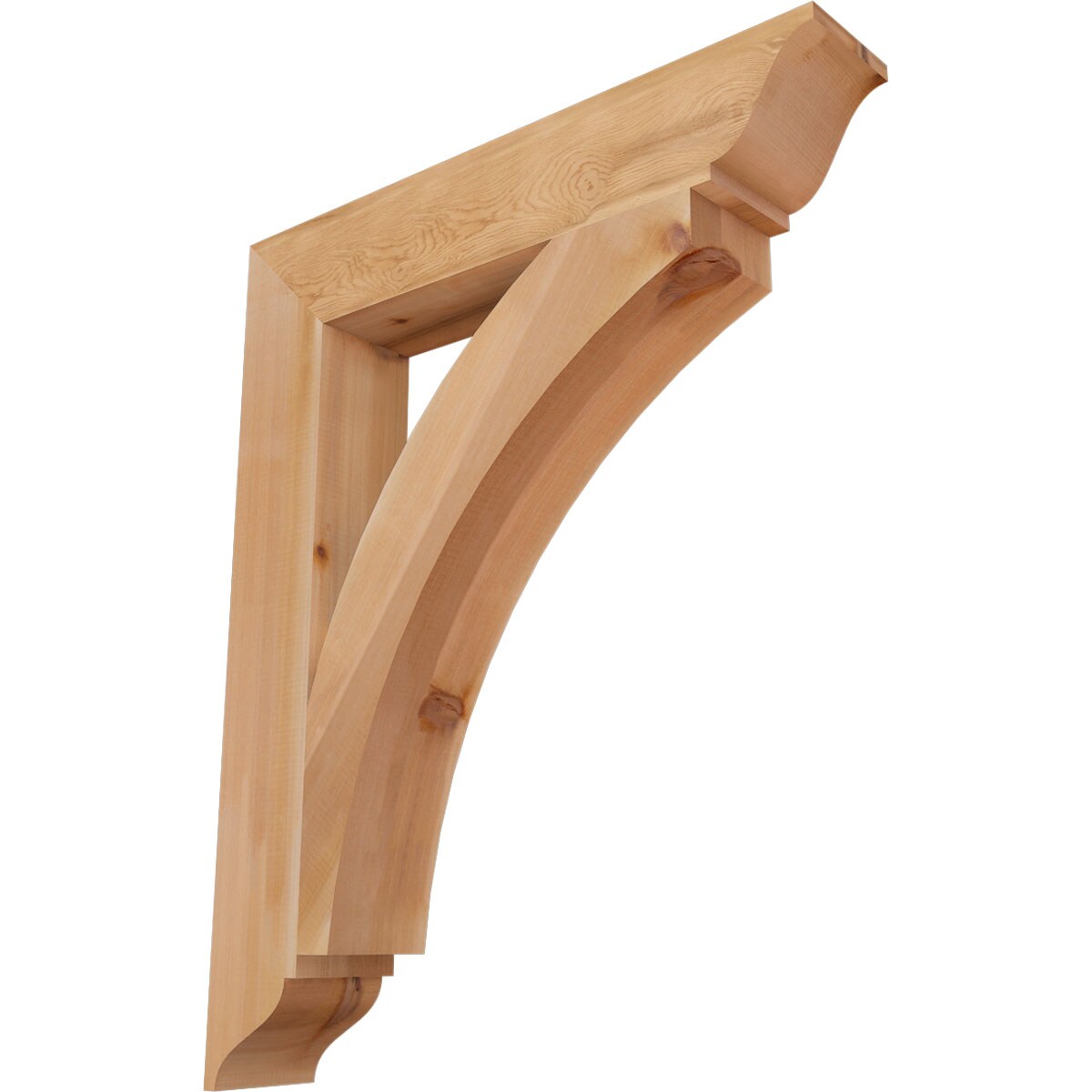 Ekena Millwork BKT06X34X42THR01SWR Thorton traditional smooth 5-1/2-in x 34-in x 42-in Western red cedar Brown Wood Standard bracket
