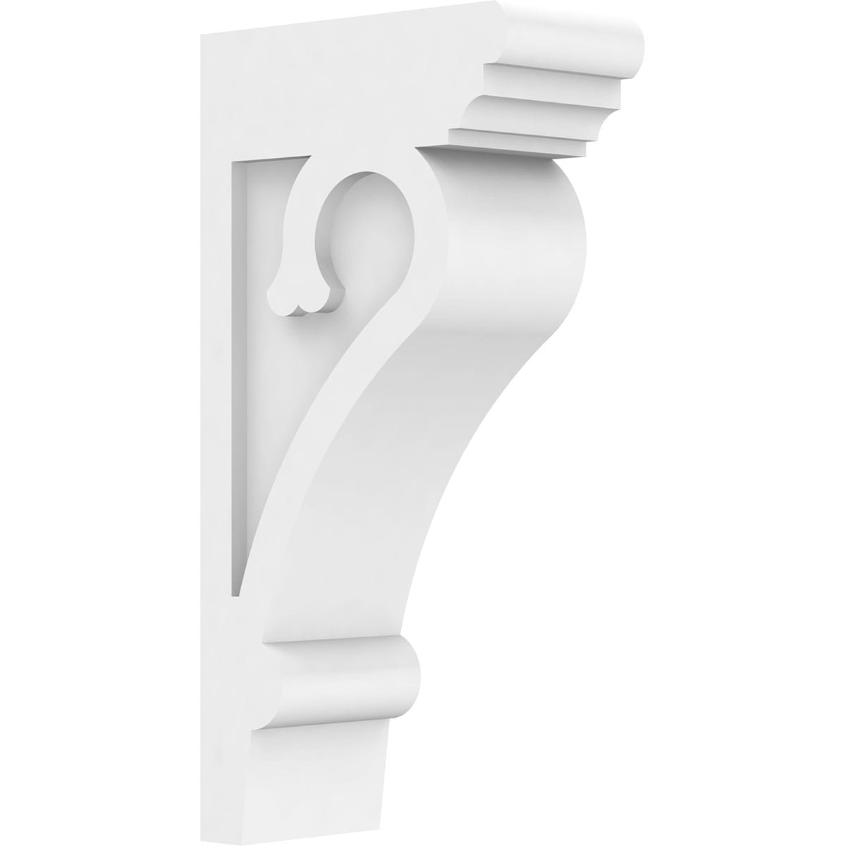 Ekena Millwork CORP04X07X14MAY 3.5-in x 7-in x 14-in Standard mayflower Unfinished White PVC Paintable Corbel