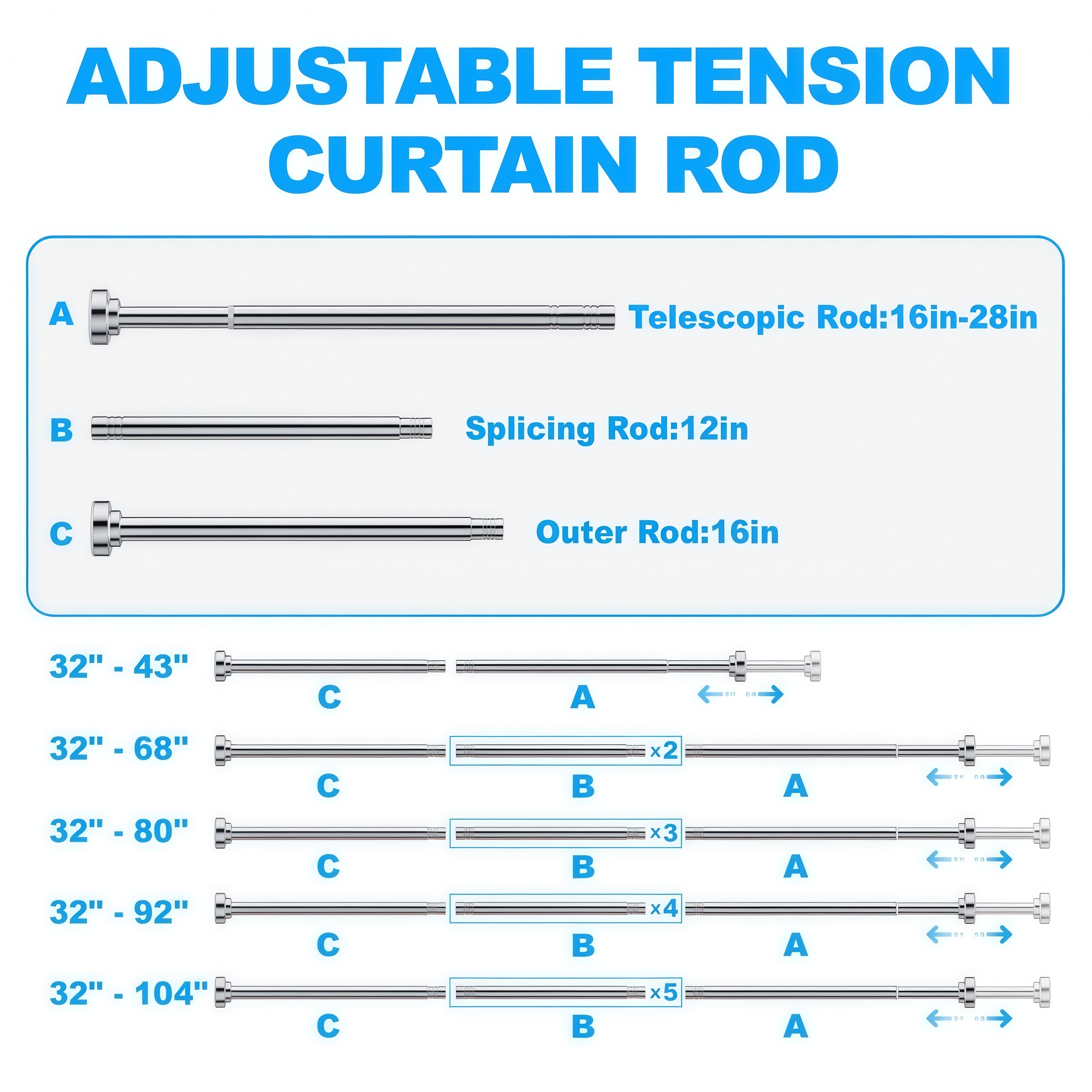 Numhew NHSEAN7836 Shower-Rods - View #8