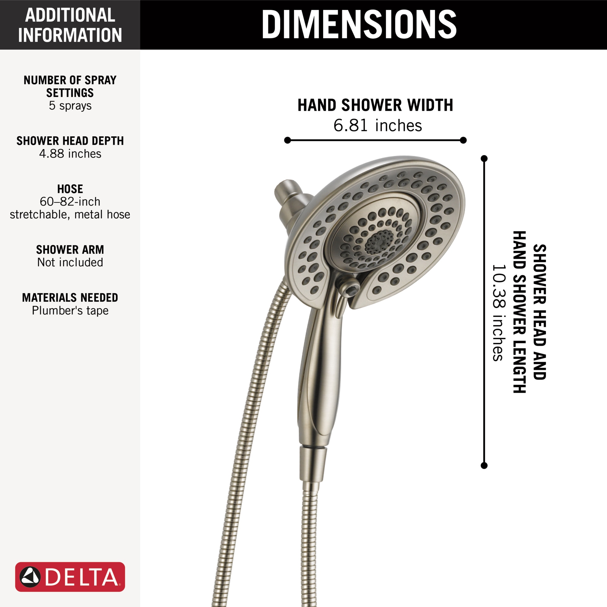 Delta 58569-SS-PR25-PK Fixed-Showerhead - View #12