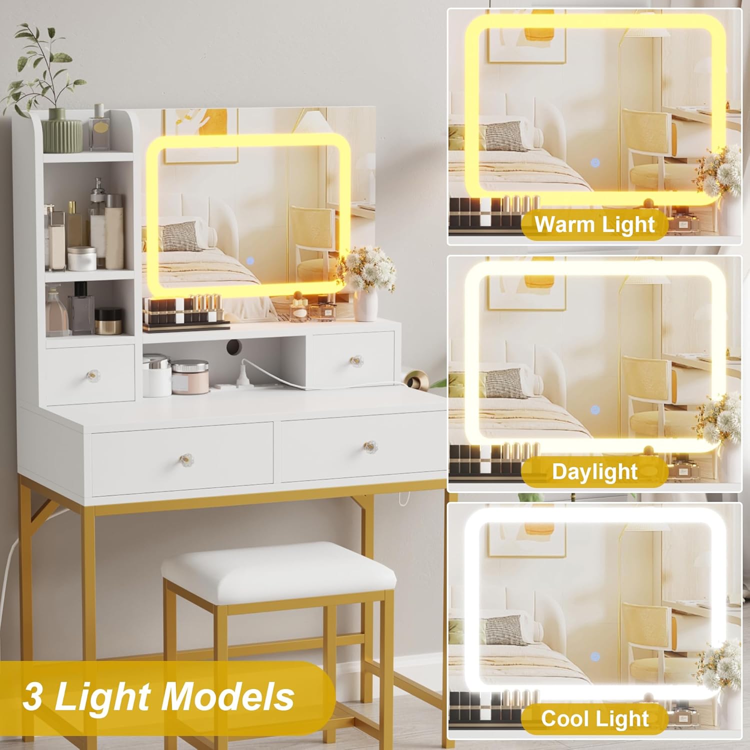 Qeetex LHF-SZT-PHO-339H988B Bedroom-Vanities - View #4