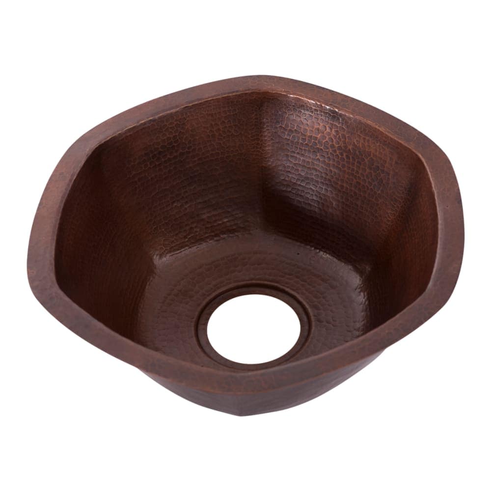 Miseno MCNA400 Hexagon 16 Inch Copper DropIn or Undermount Bar Sink #MC-NA400