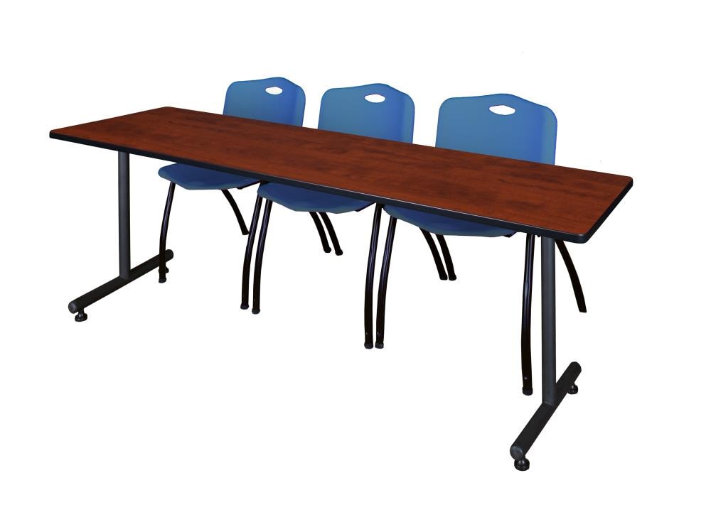 Regency MKTRCT8424CH47BE Training Red 4-Person Training Table (84-in W x 29-in H)